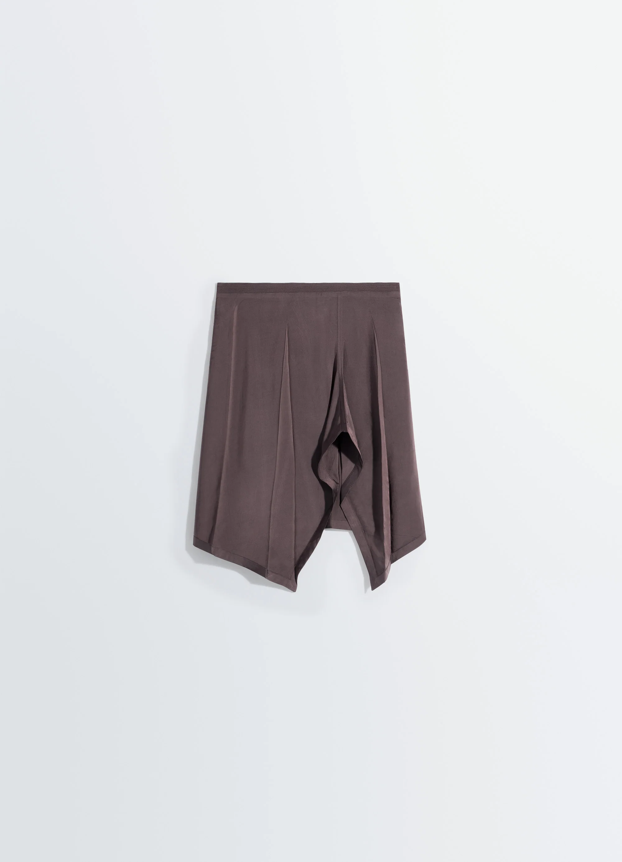 CREASED FOULARD SKIRT IN POLY VISCOSE TWILL - Image 6