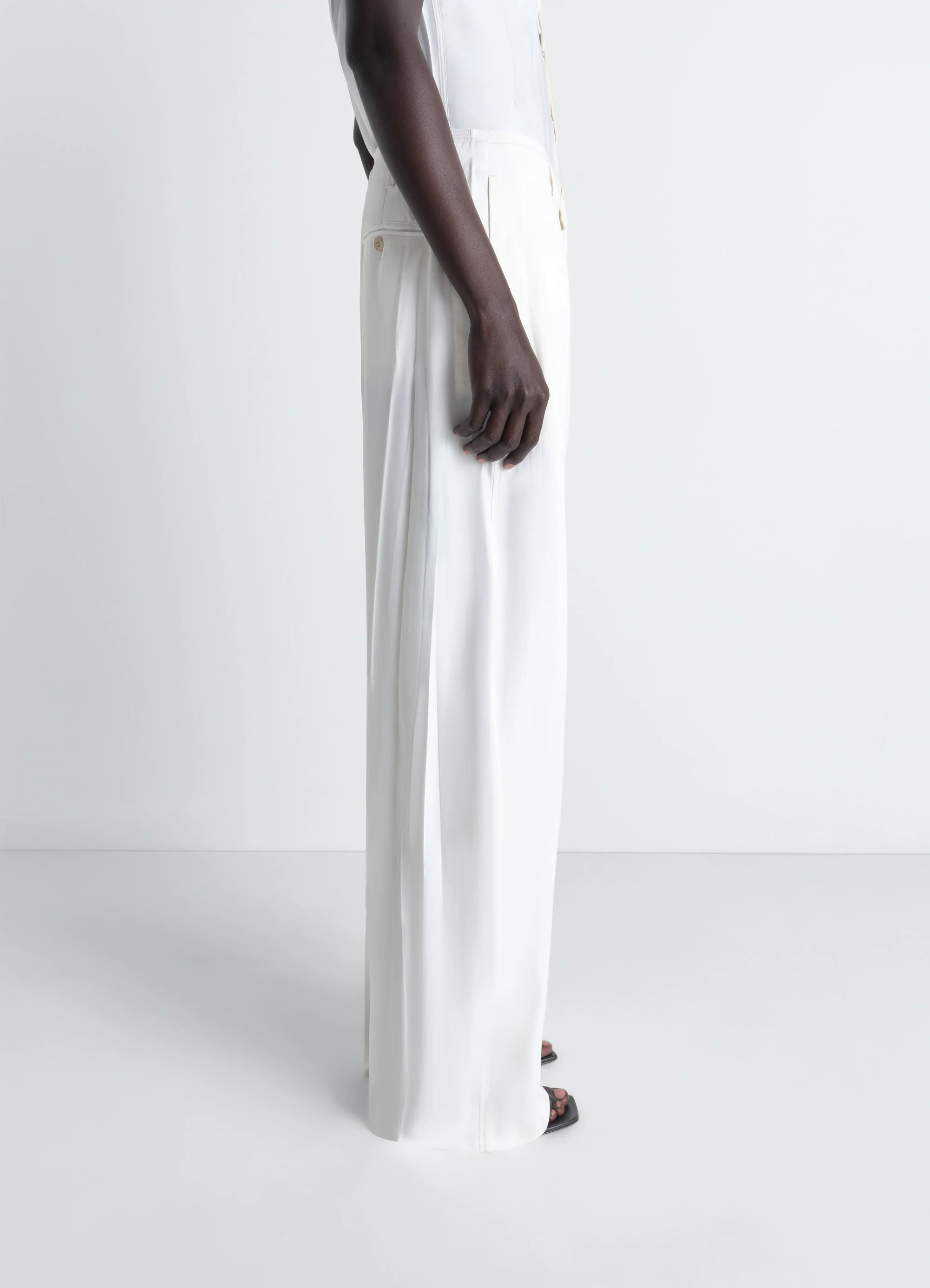 CREASED SOFT PANTS IN POLY VISCOSE TWILL - Image 3