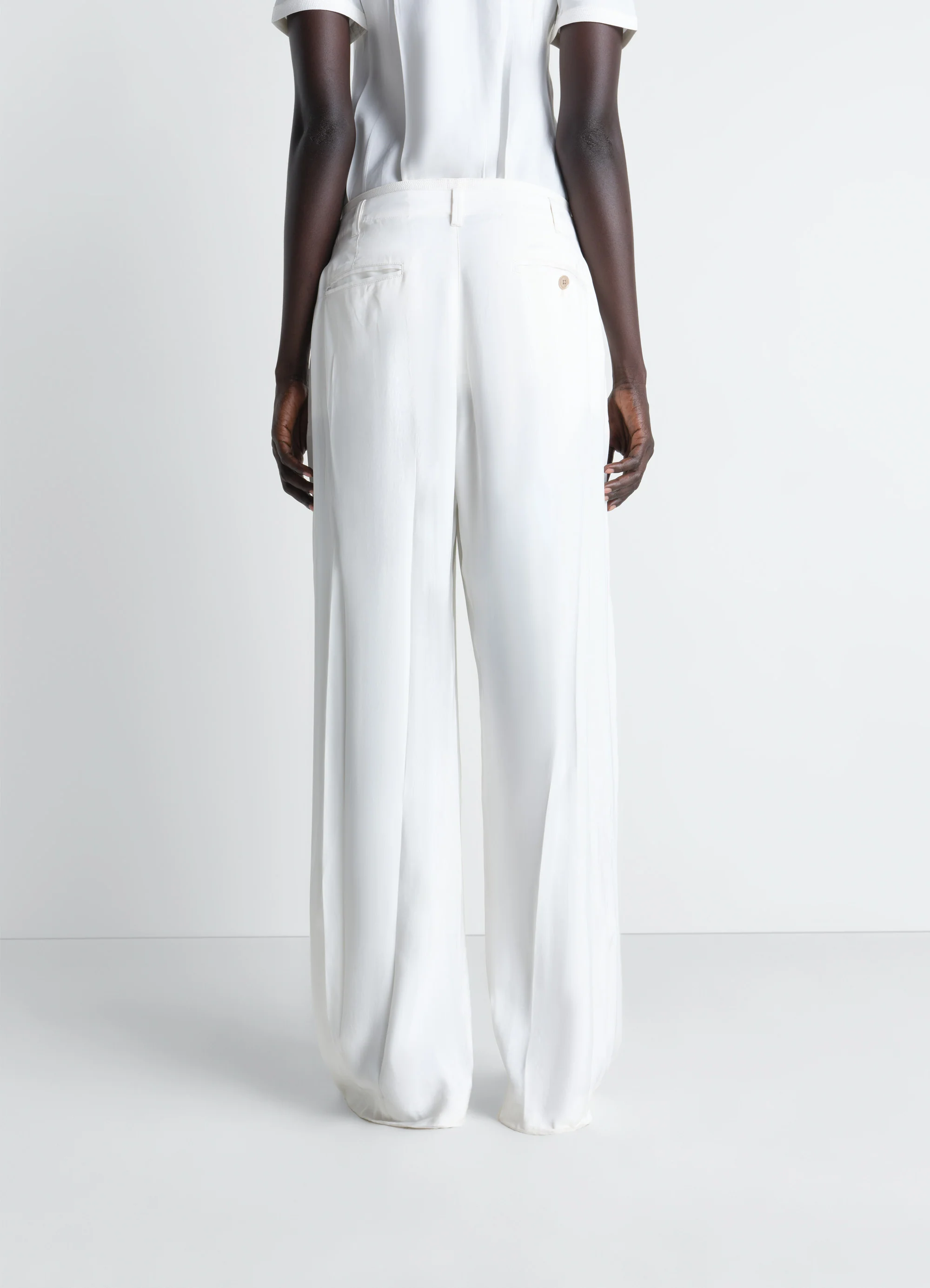 CREASED SOFT PANTS IN POLY VISCOSE TWILL - Image 4