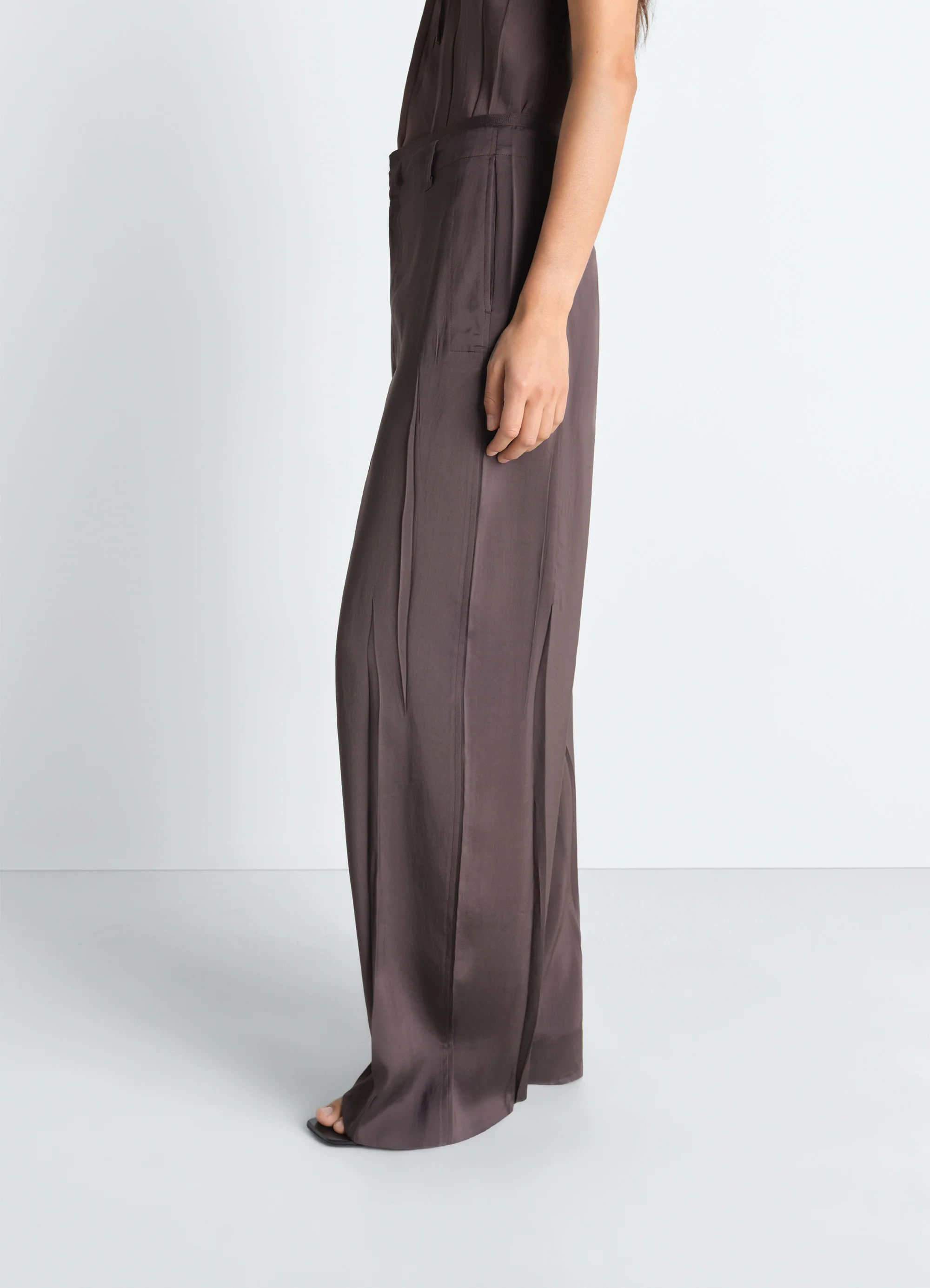 CREASED SOFT PANTS IN POLY VISCOSE TWILL - Image 4