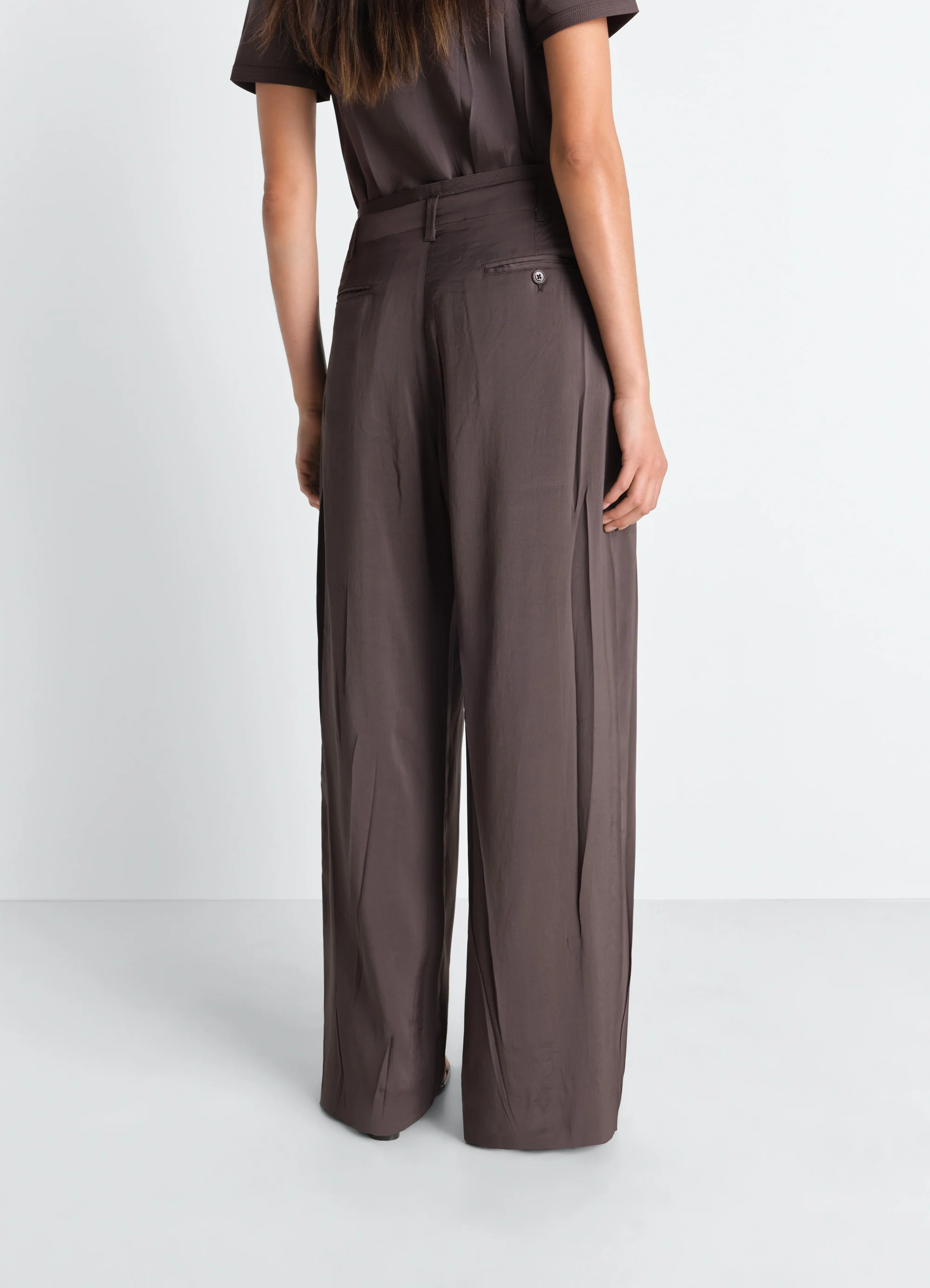 CREASED SOFT PANTS IN POLY VISCOSE TWILL - Image 5