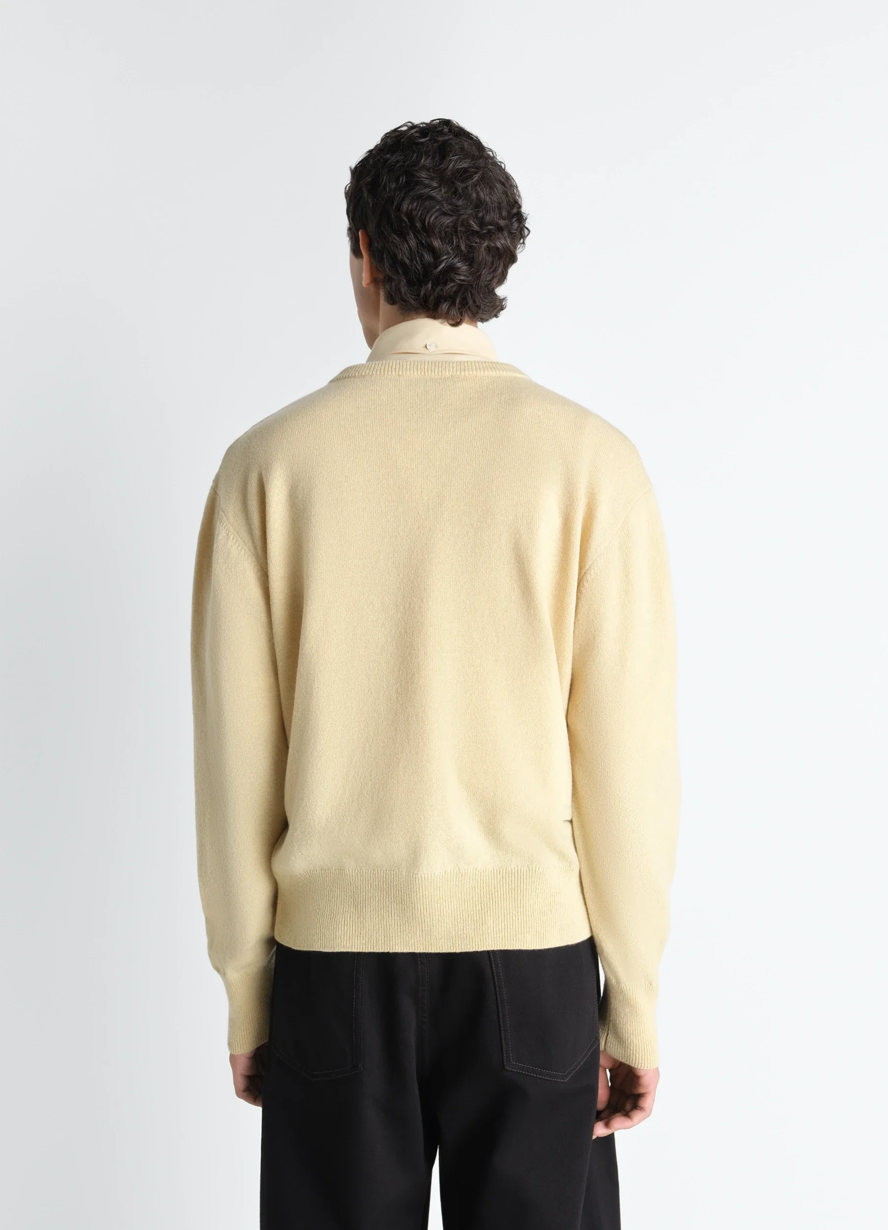CREW NECK SWEATER IN CASHMERE WOOL - Image 6