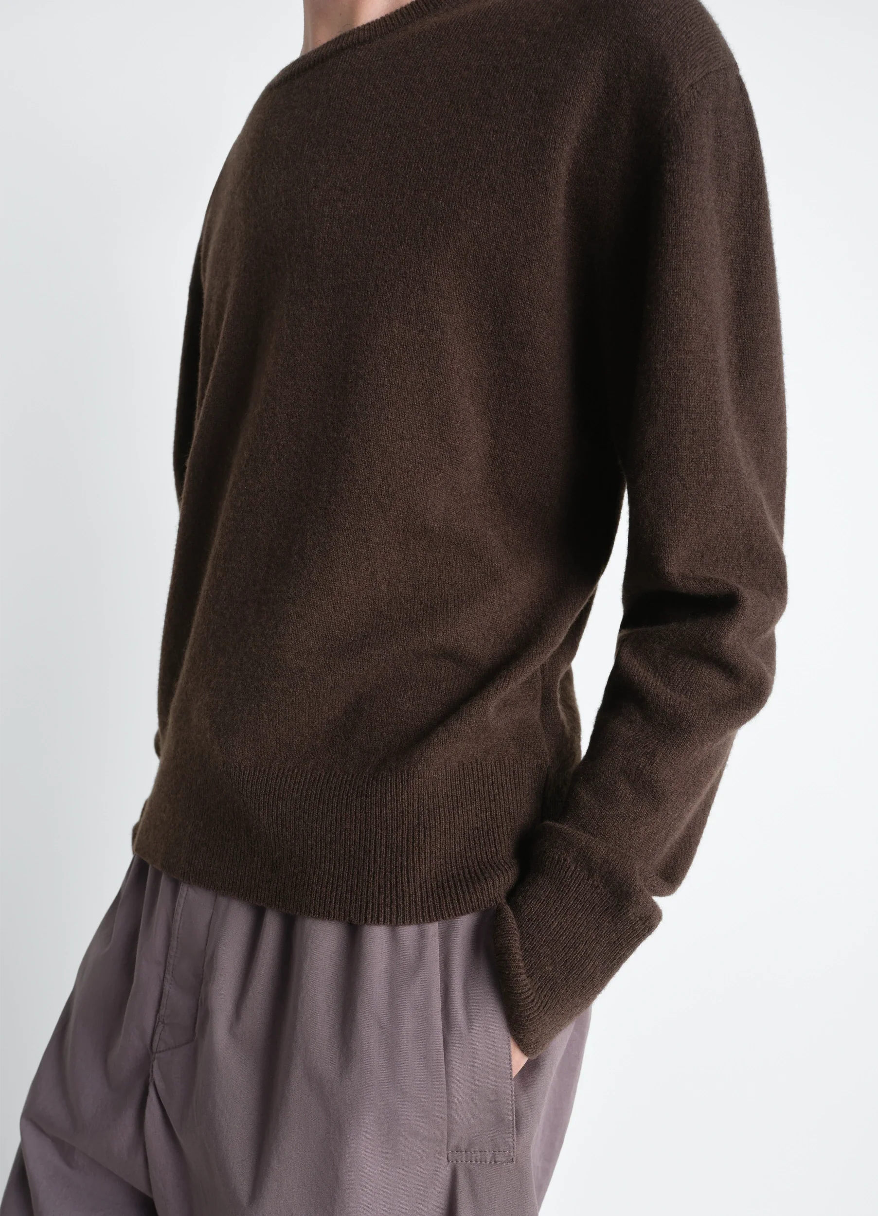 CREW NECK SWEATER IN CASHMERE WOOL - Image 3