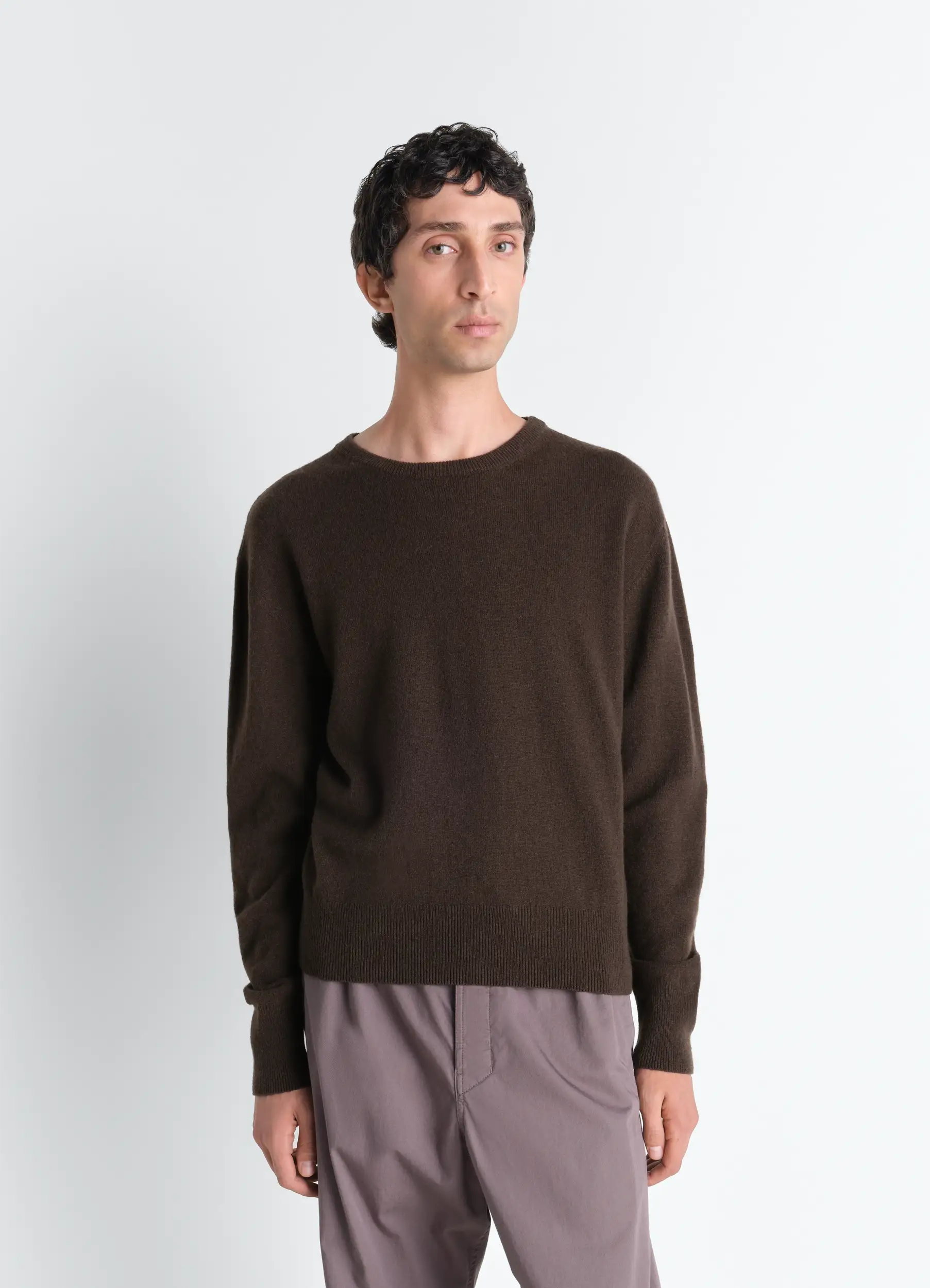 CREW NECK SWEATER IN CASHMERE WOOL - Image 4