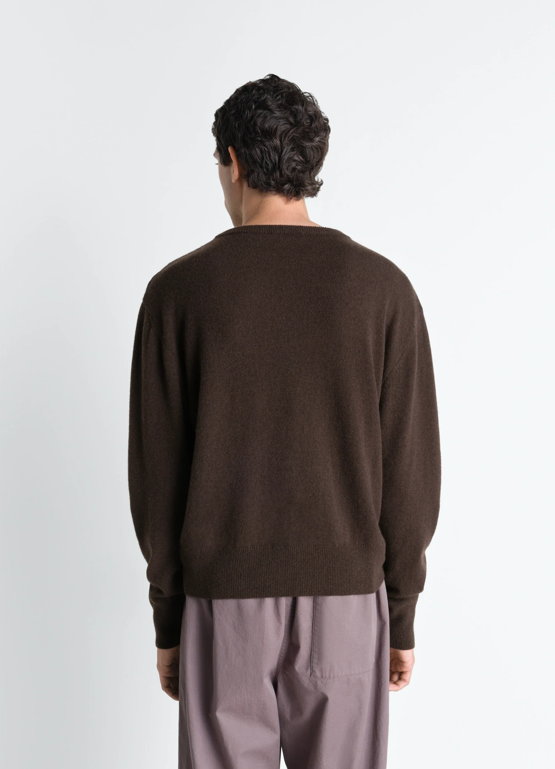 CREW NECK SWEATER IN CASHMERE WOOL - Image 6