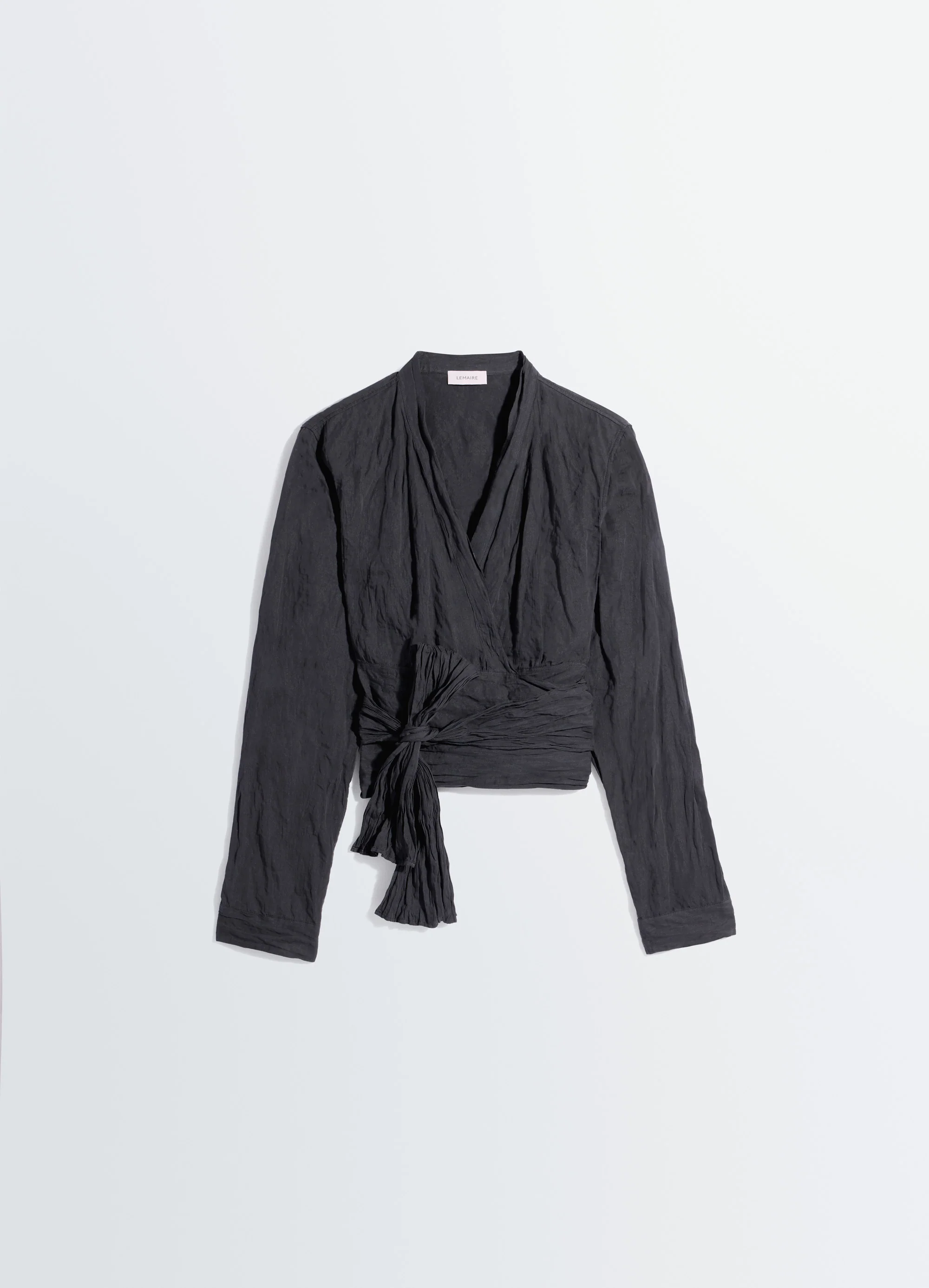 CRINKLED WRAP TOP IN CRINKLED COTTON METAL - Image 6