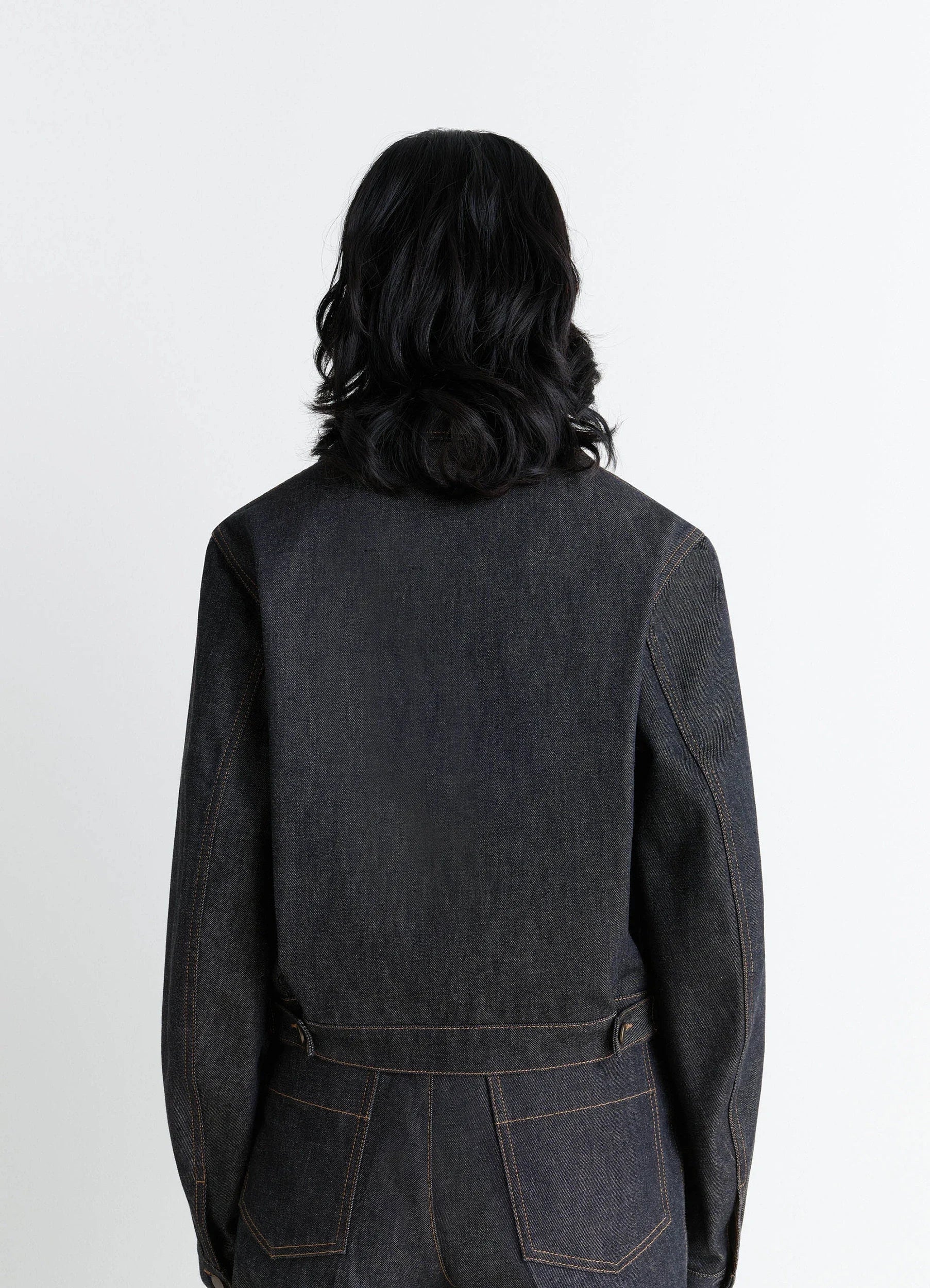 CROPPED BLOUSON IN DENIM - Image 5