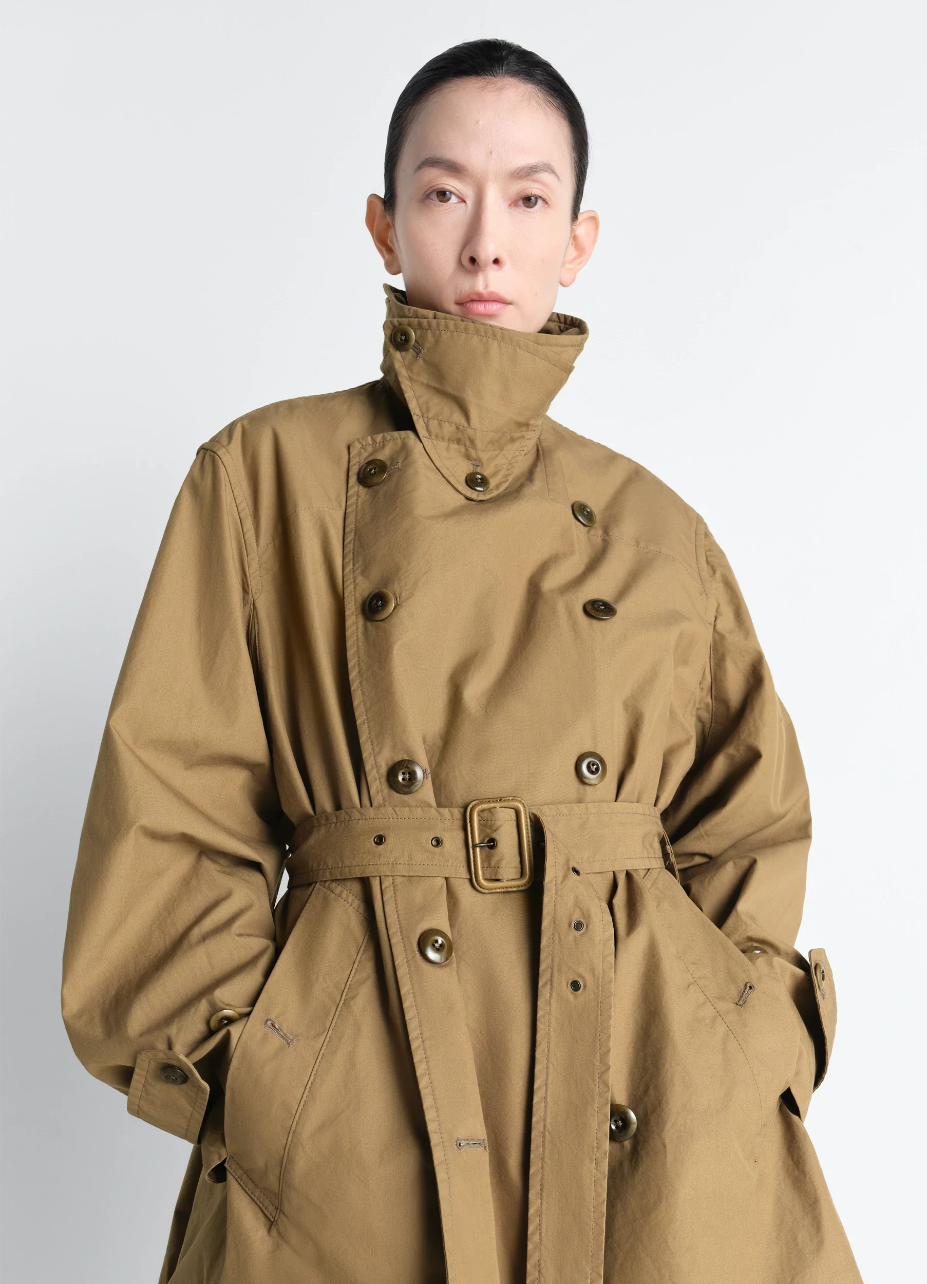 CROPPED TRENCH IN VENTILE® COTTON - Image 2