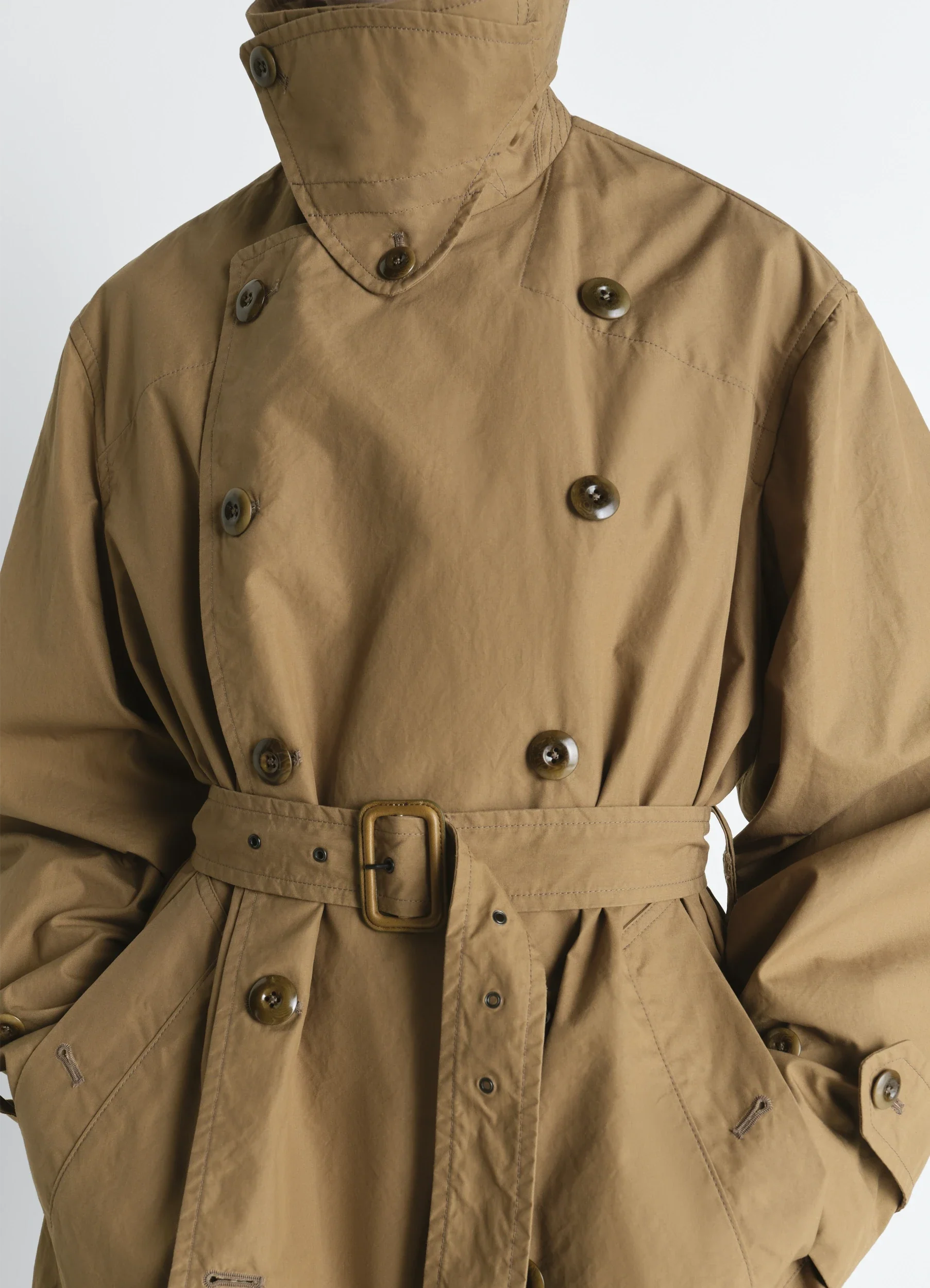 CROPPED TRENCH IN VENTILE® COTTON - Image 4