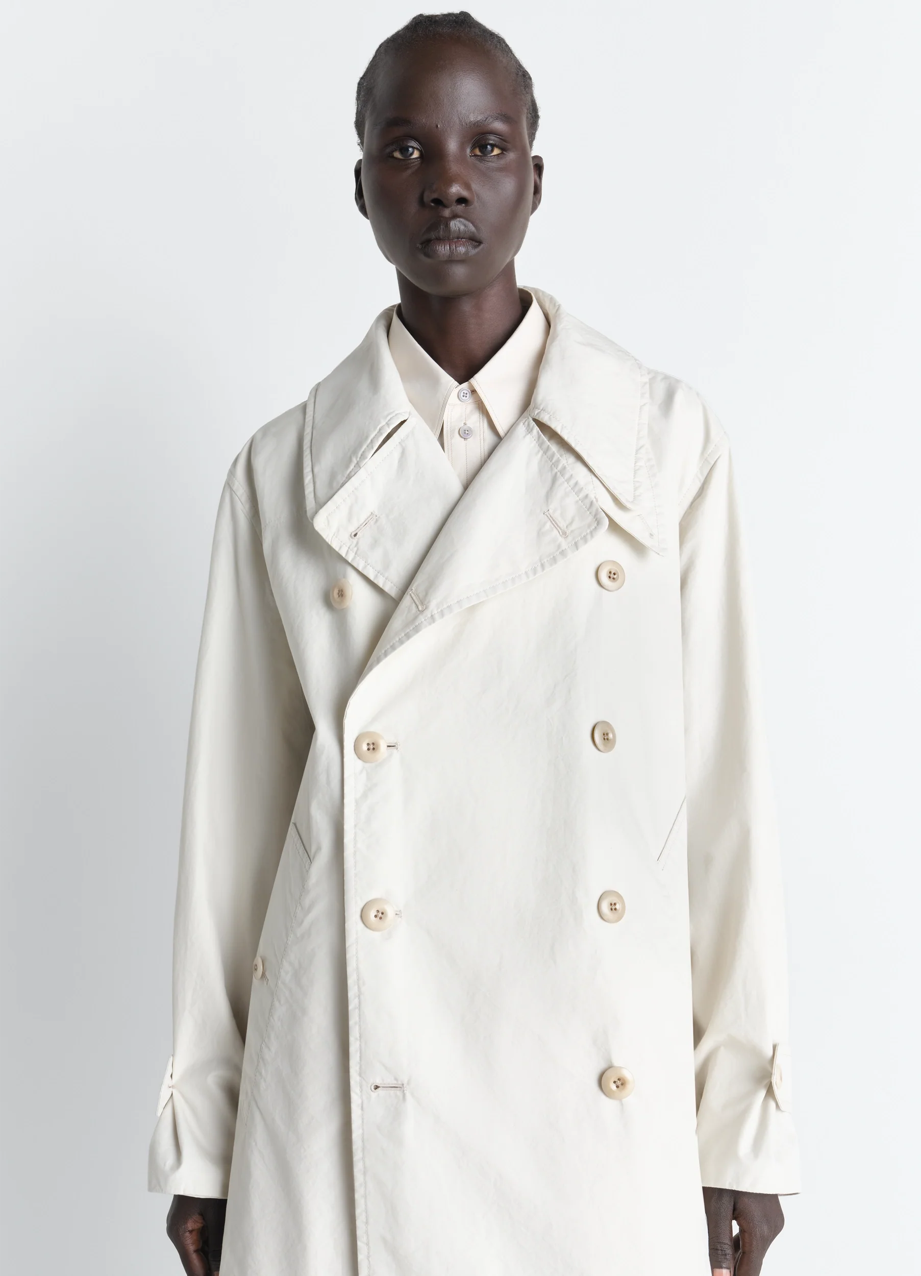 CROPPED TRENCH IN VENTILE® COTTON - Image 2