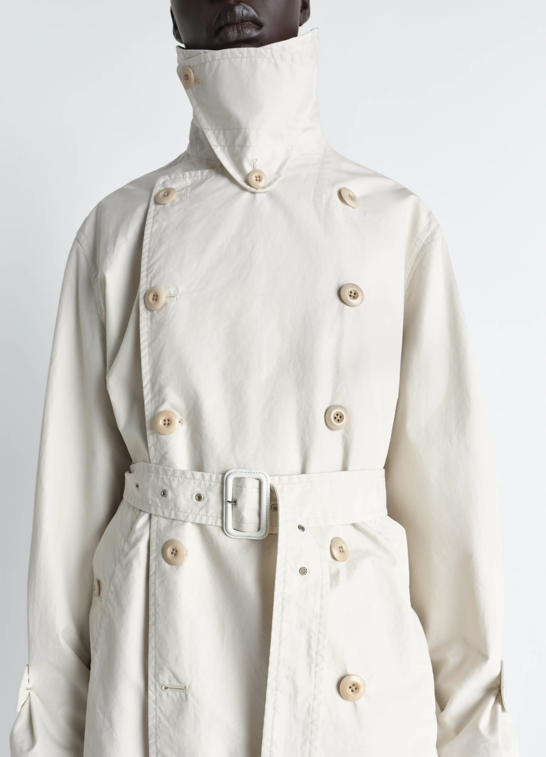 CROPPED TRENCH IN VENTILE® COTTON - Image 4
