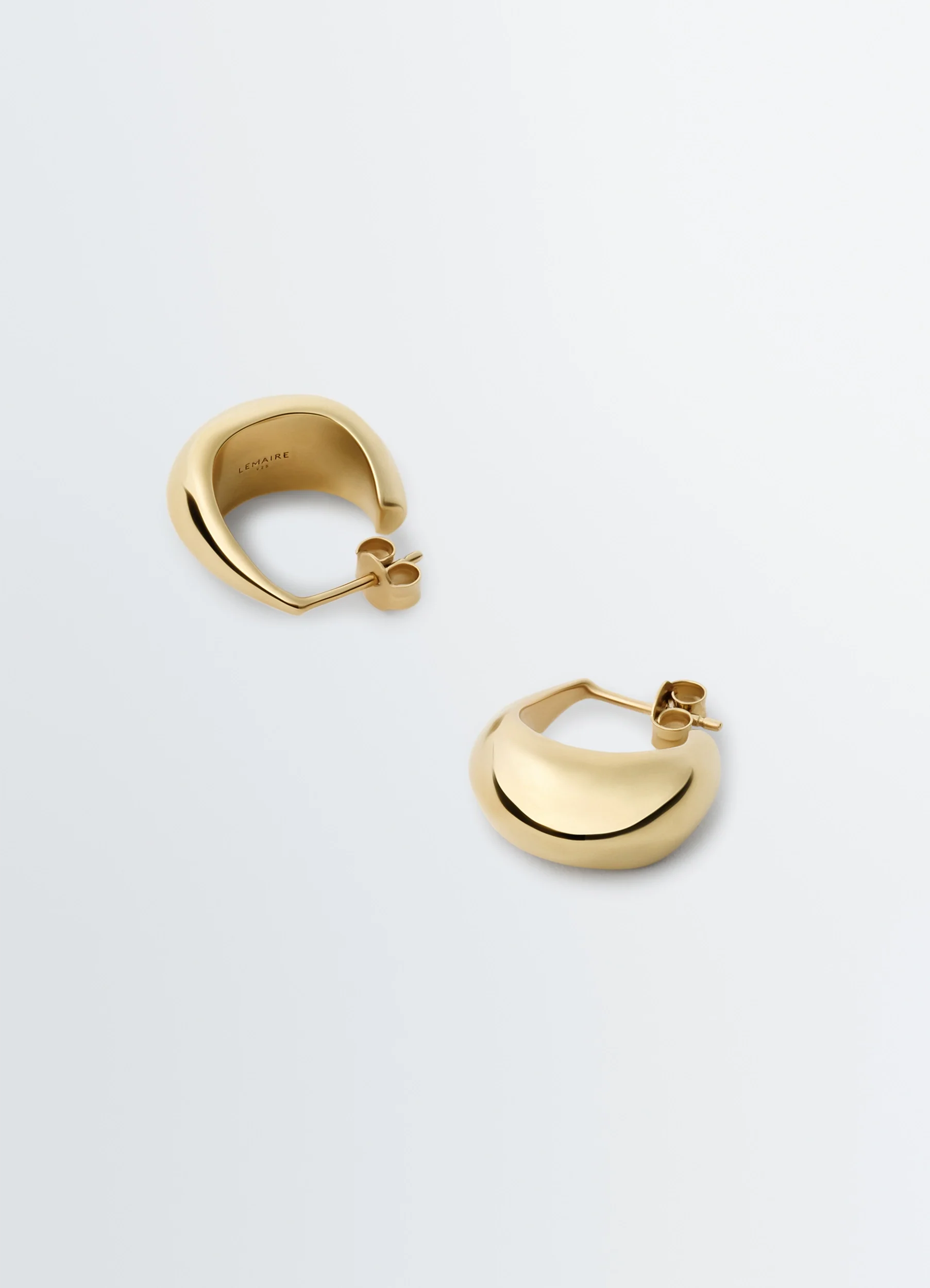 CURVED MINI DROP EARRINGS IN VERMEIL - Image 3
