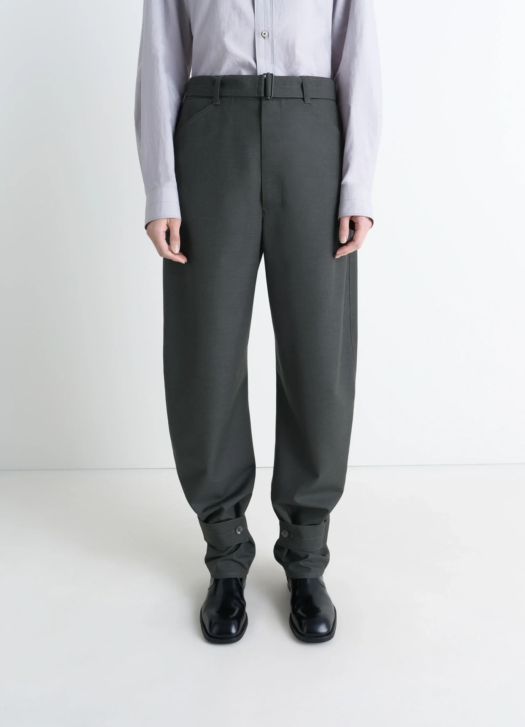 CURVED TAILORED PANTS IN POLYWOOL - Image 2
