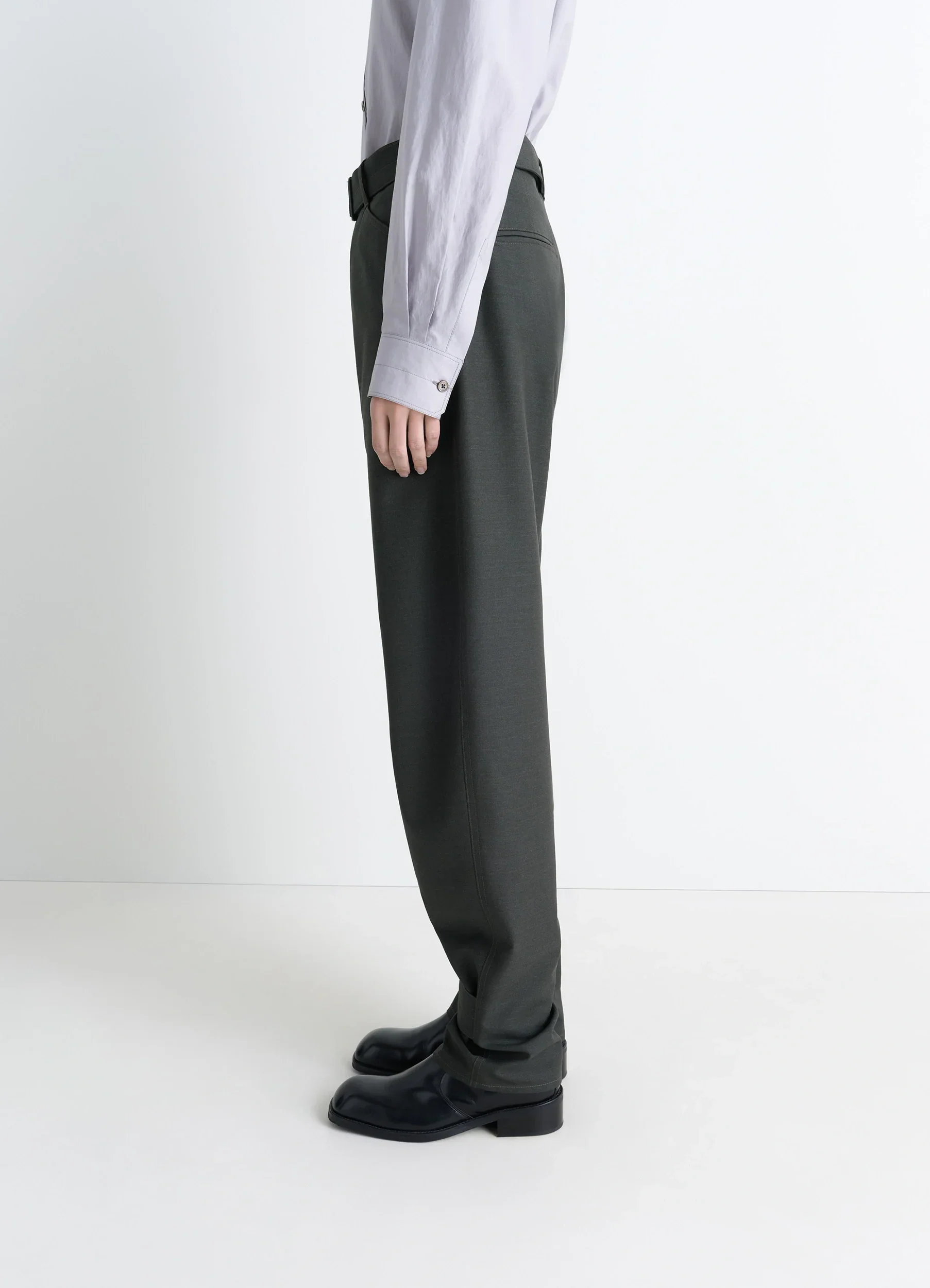 CURVED TAILORED PANTS IN POLYWOOL - Image 4