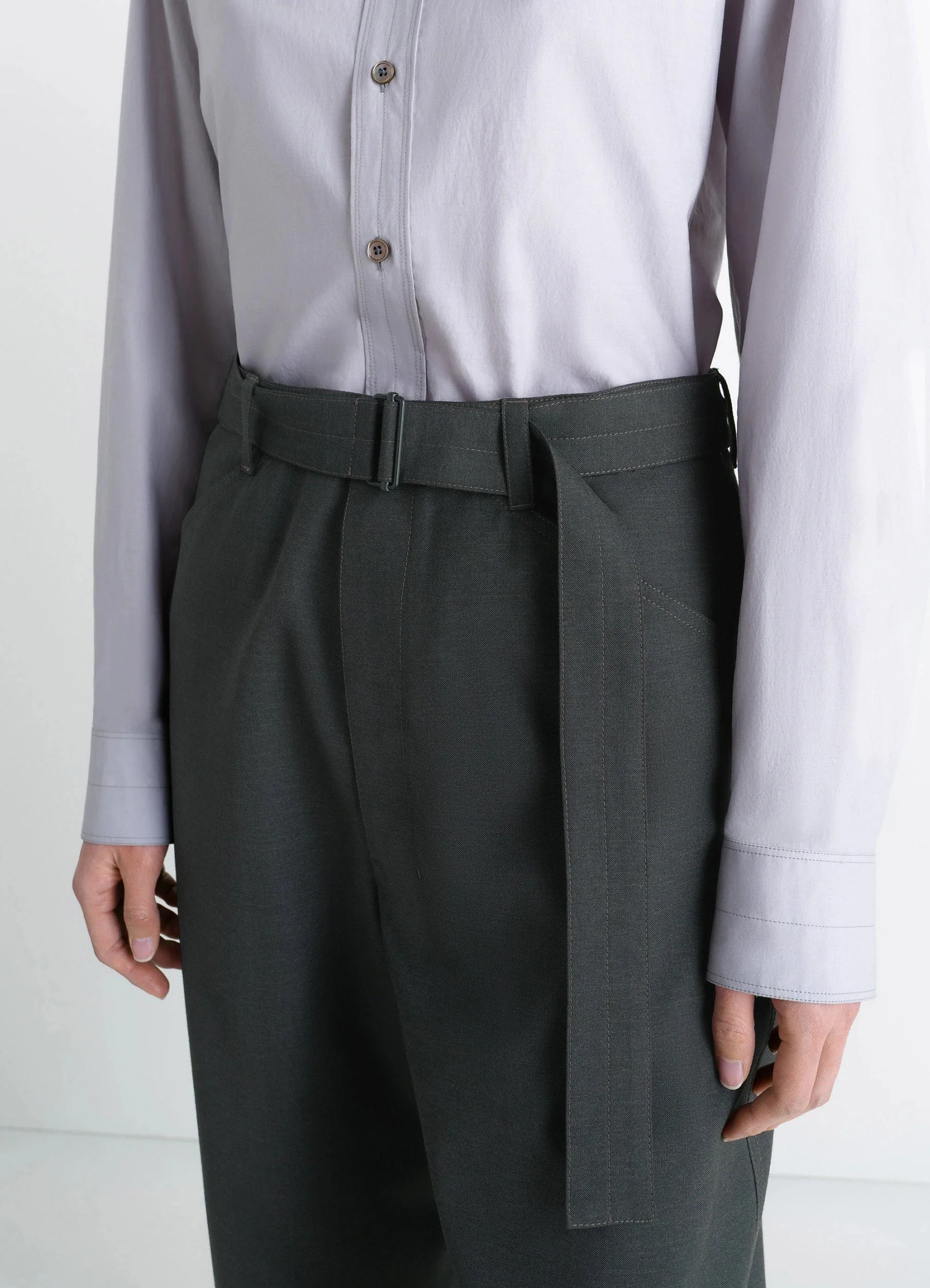 CURVED TAILORED PANTS IN POLYWOOL - Image 5
