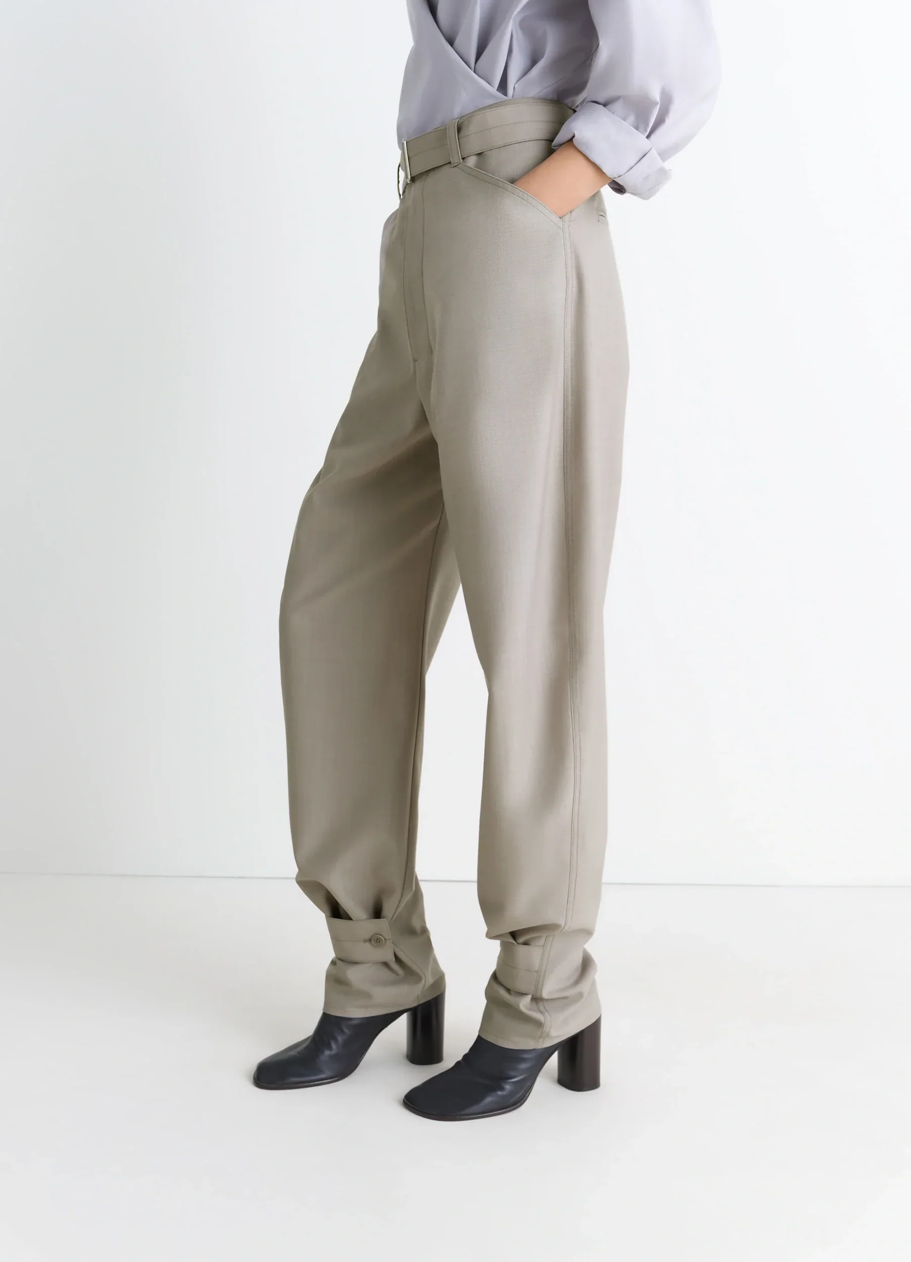CURVED TAILORED PANTS IN POLYWOOL - Image 4