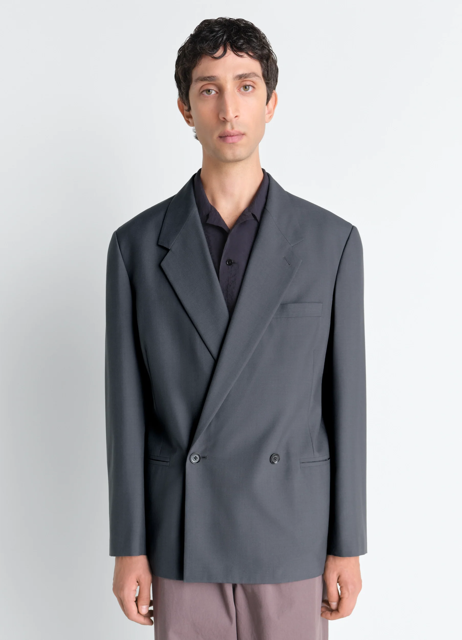 DOUBLE BREASTED TAILORED JACKET IN POLYWOOL - Image 3