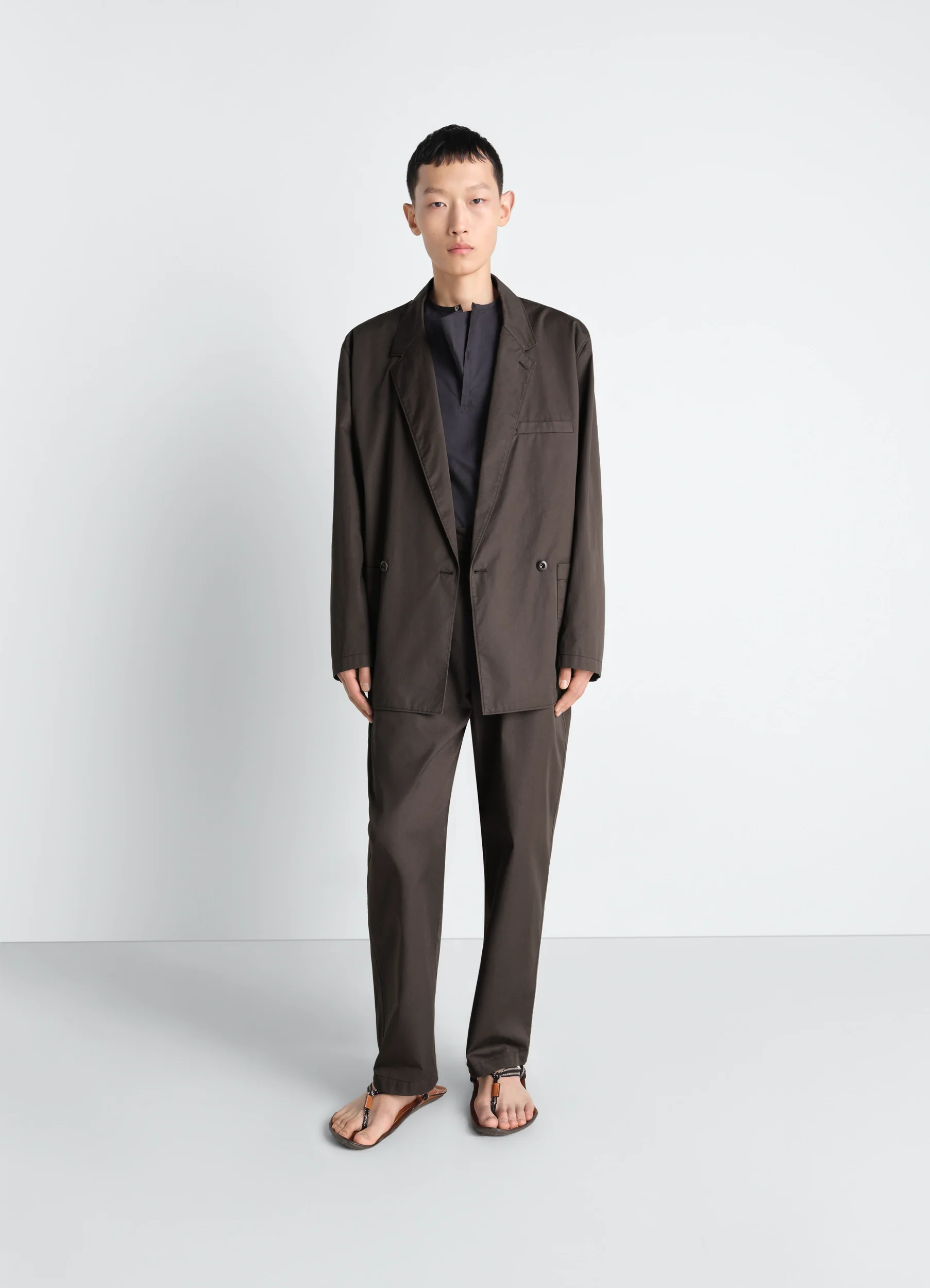 DOUBLE BREASTED WORKWEAR JACKET IN COTTON TWILL - Image 2