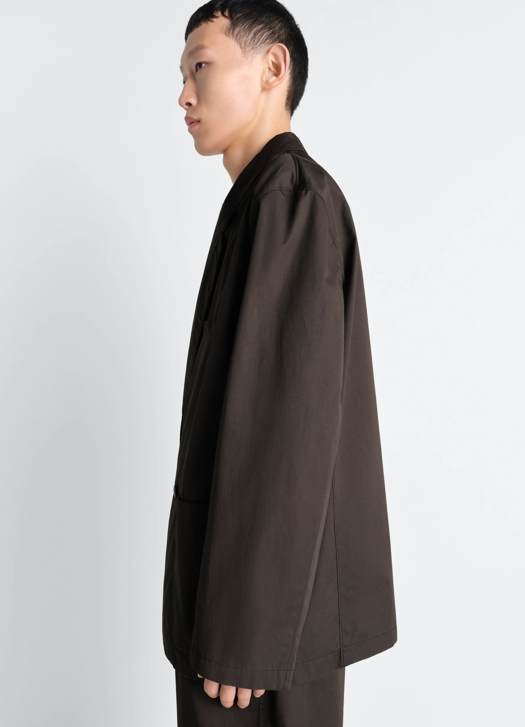 DOUBLE BREASTED WORKWEAR JACKET IN COTTON TWILL - Image 3