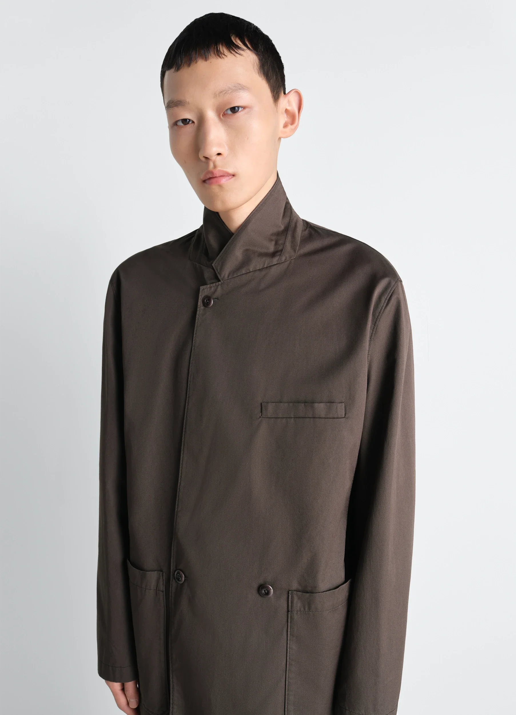 DOUBLE BREASTED WORKWEAR JACKET IN COTTON TWILL - Image 4