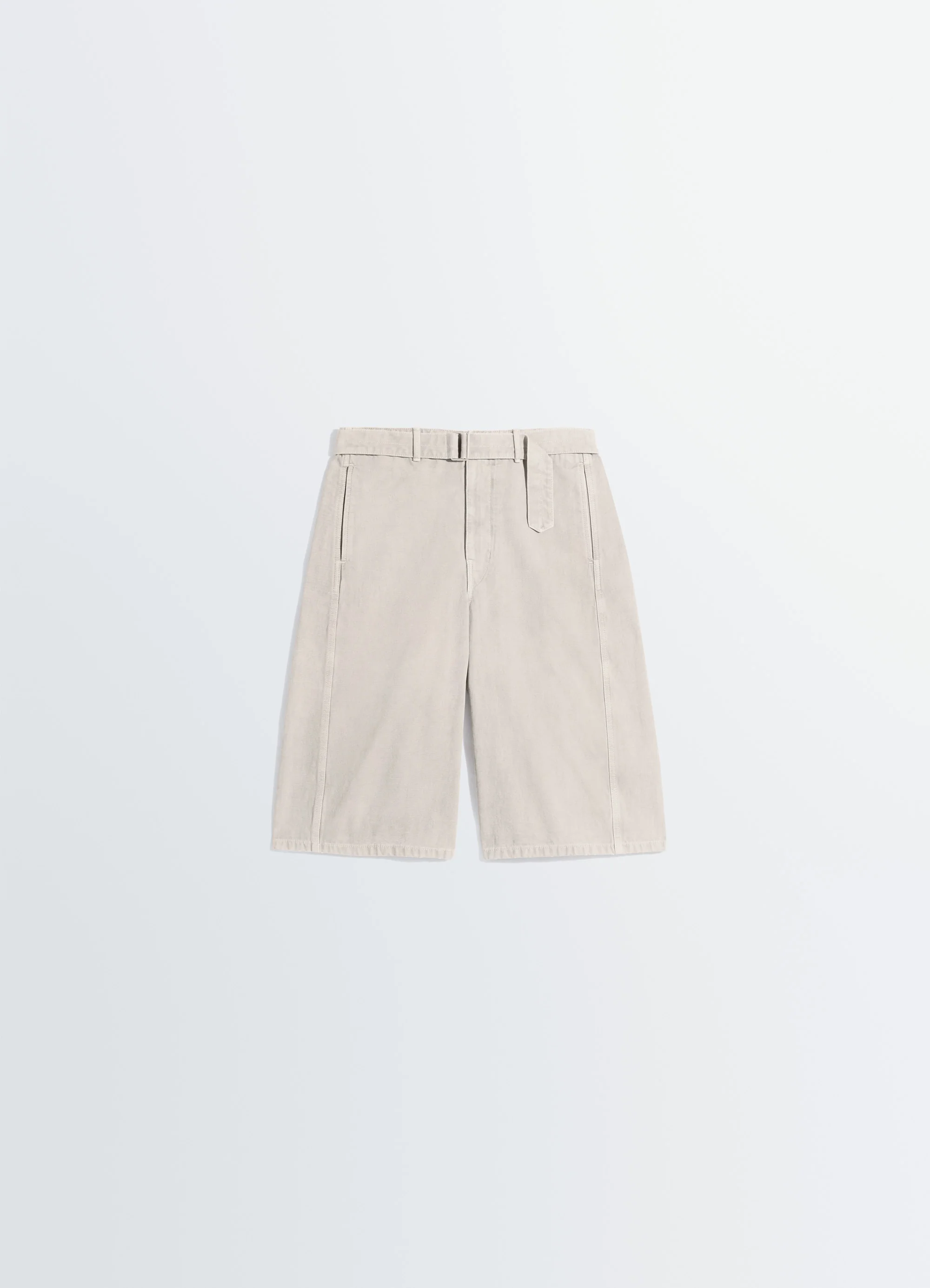 DENIM SHORT IN HEAVY BROKEN TWILL SNOW - Image 5