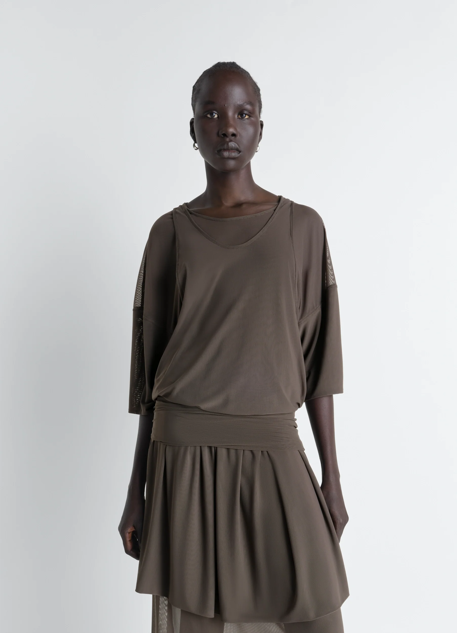 DOUBLE LAYER DRESS IN MESH - Image 2