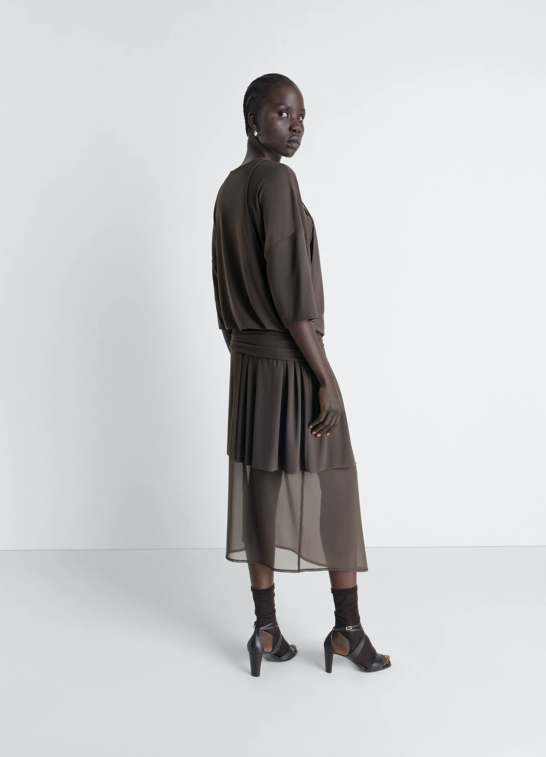 DOUBLE LAYER DRESS IN MESH - Image 5