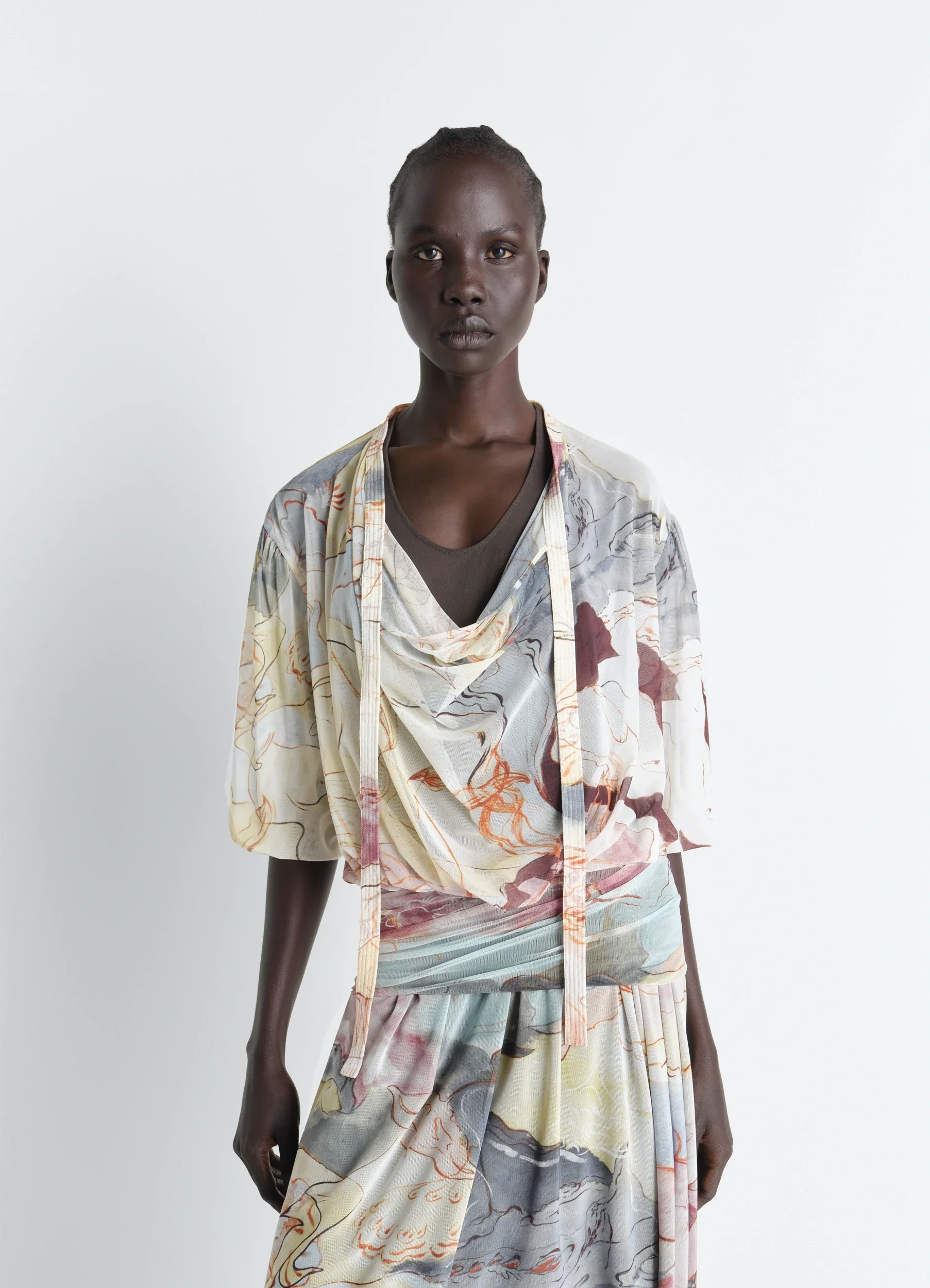 DOUBLE LAYER DRESS IN MESH - Image 2