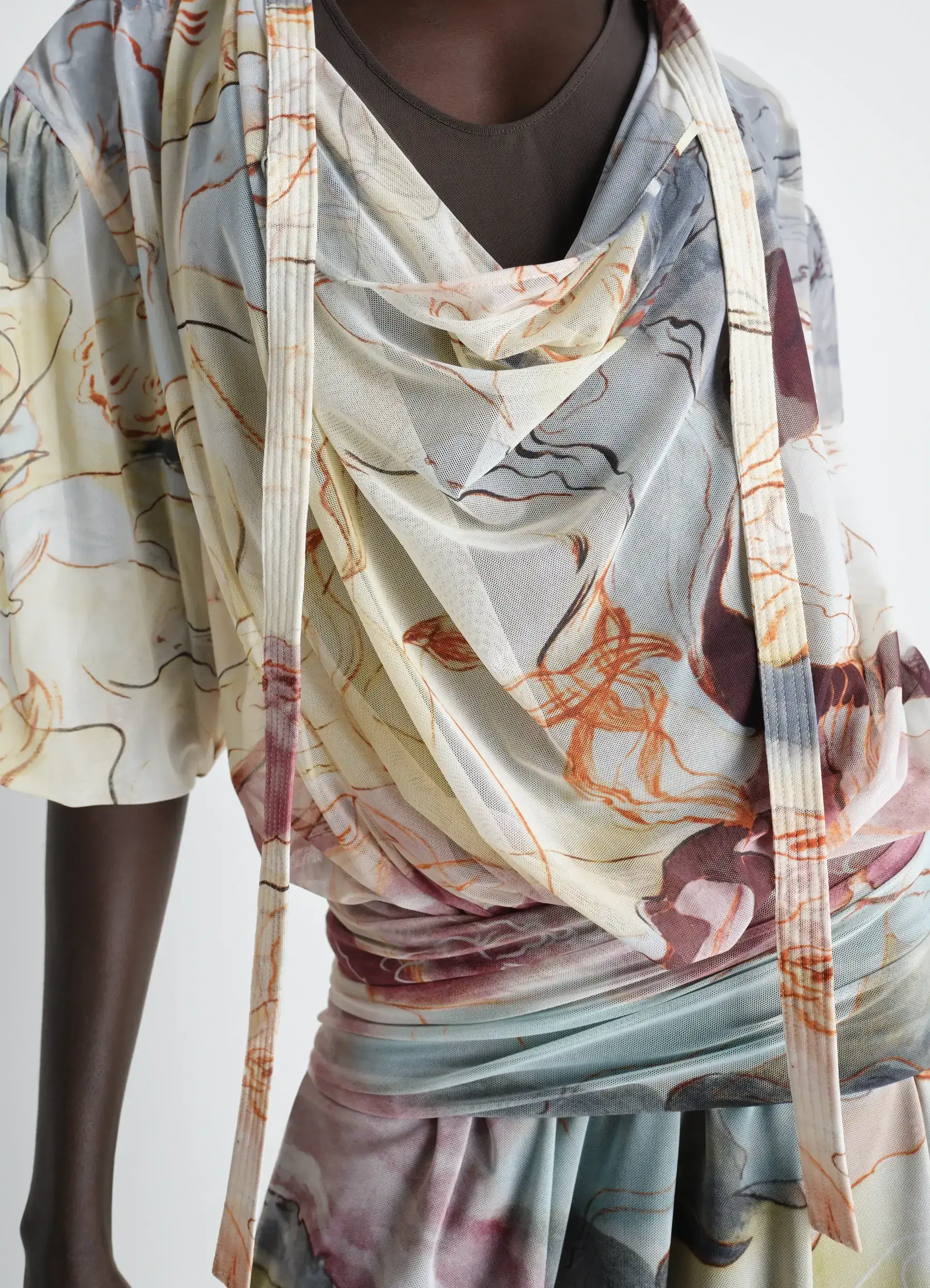 DOUBLE LAYER DRESS IN MESH - Image 4