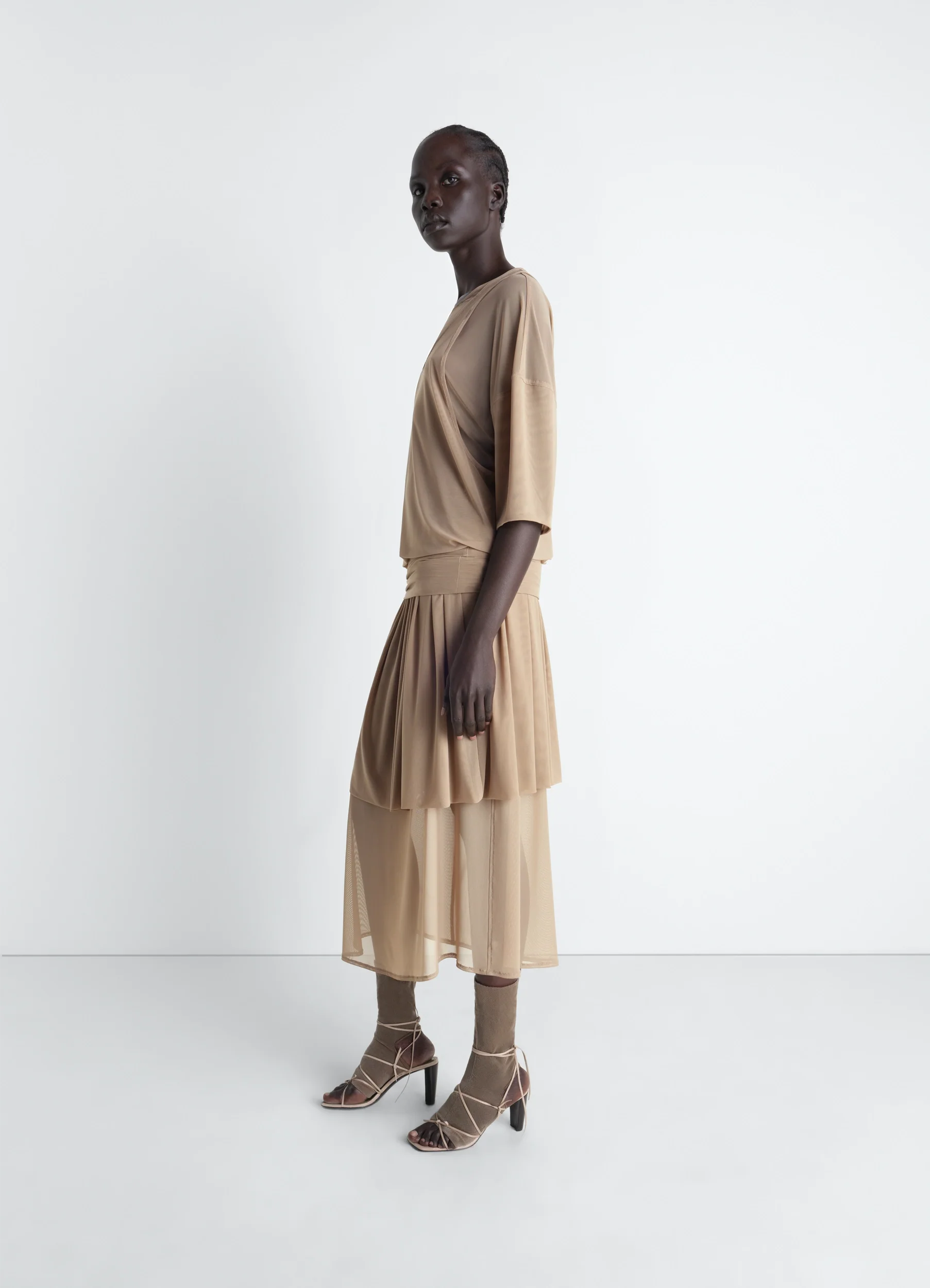 DOUBLE LAYER DRESS IN MESH - Image 2