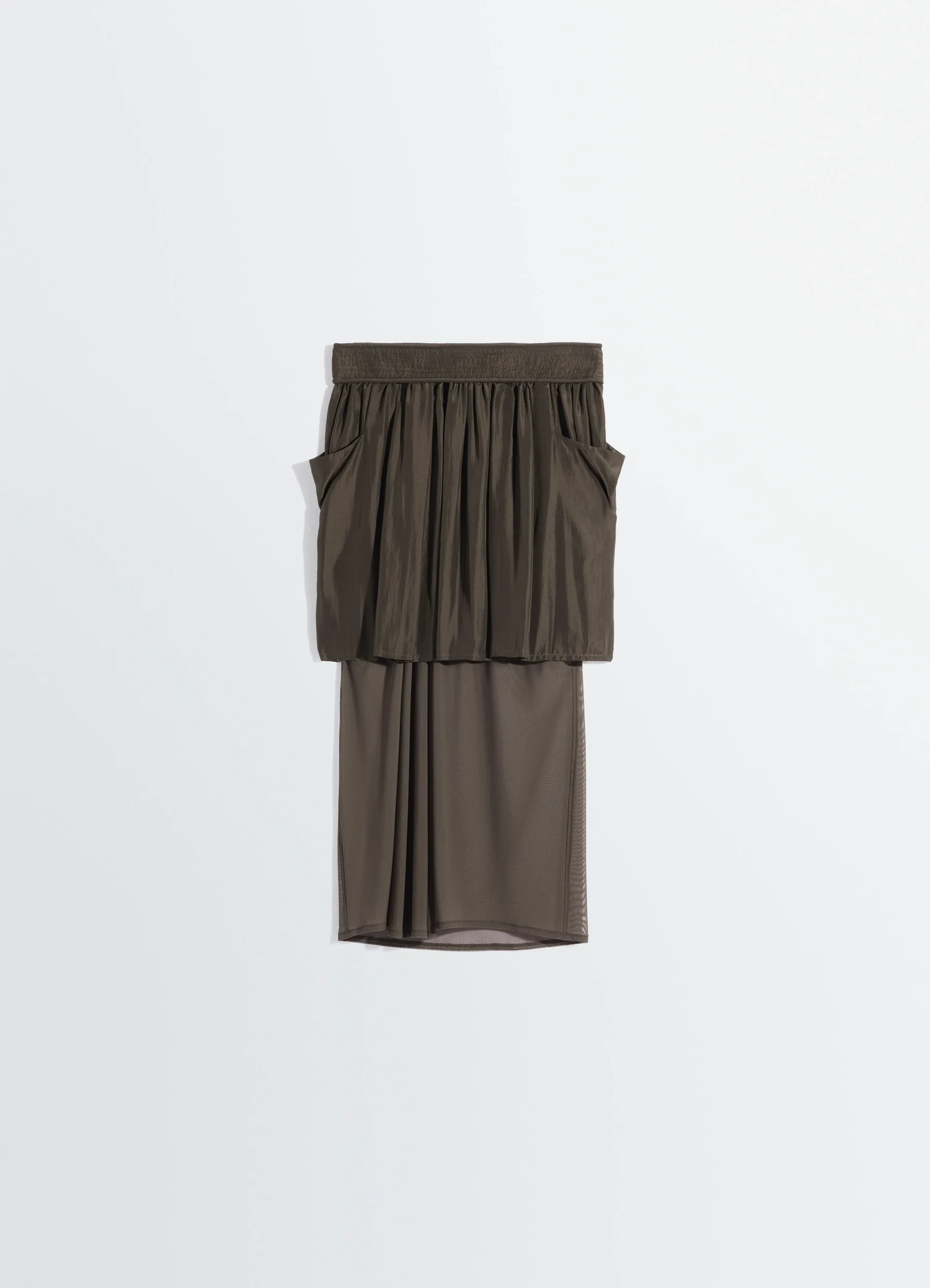 DOUBLE LAYER SKIRT IN SILK HABOTAI - Image 6