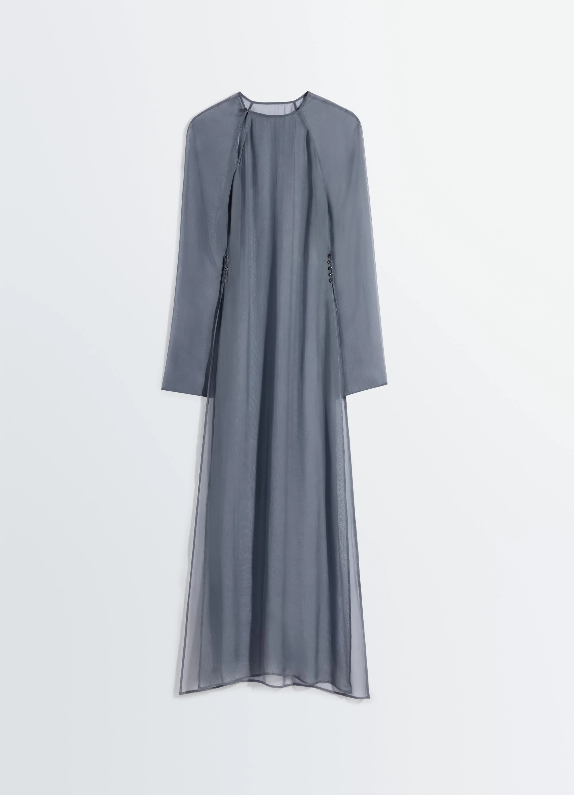 DRESS WITH SLITS IN TRANSPARENT CUPRO - Image 6