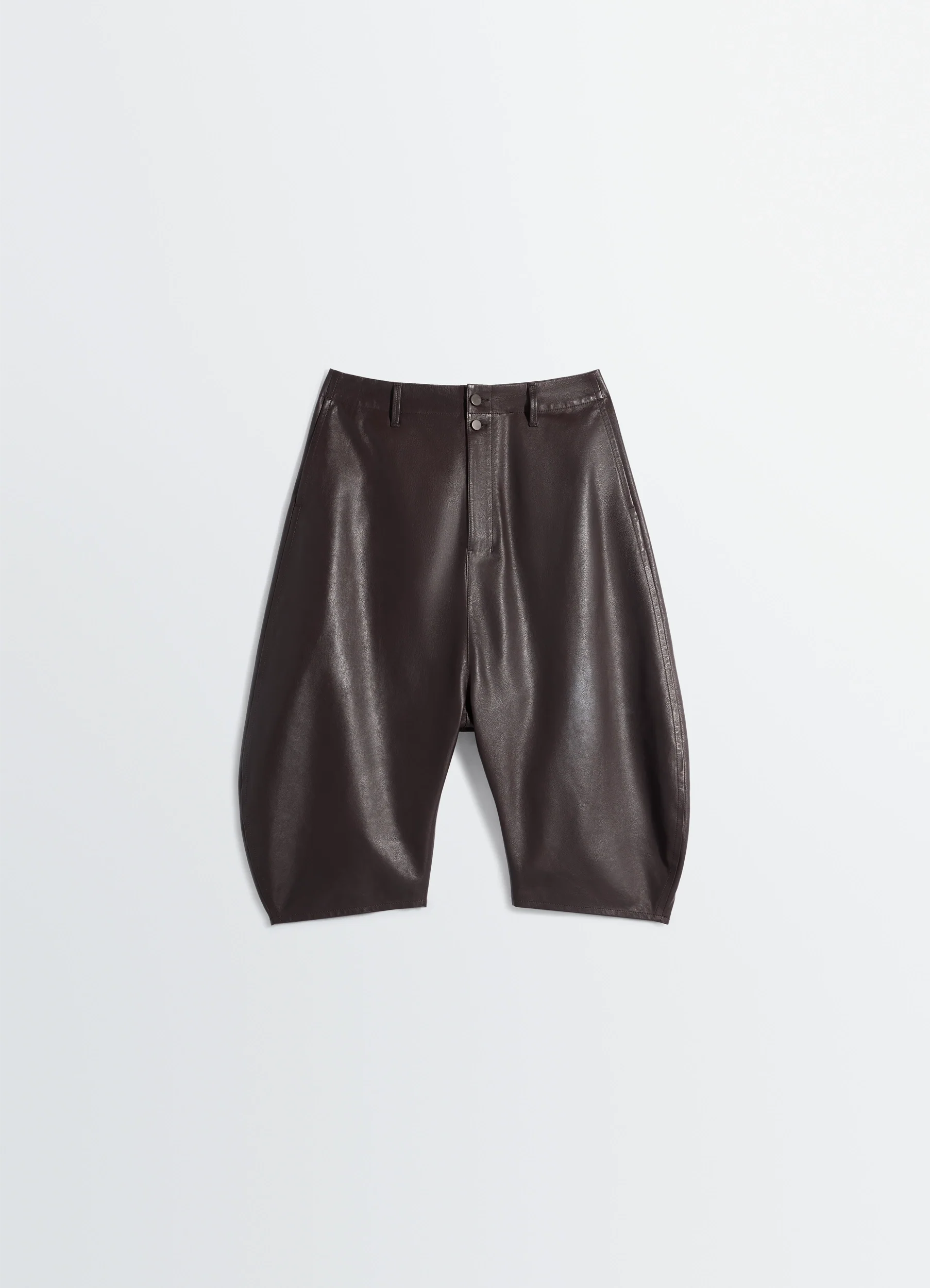 DROPPED CROTCH LEATHER BERMUDAS - Image 6