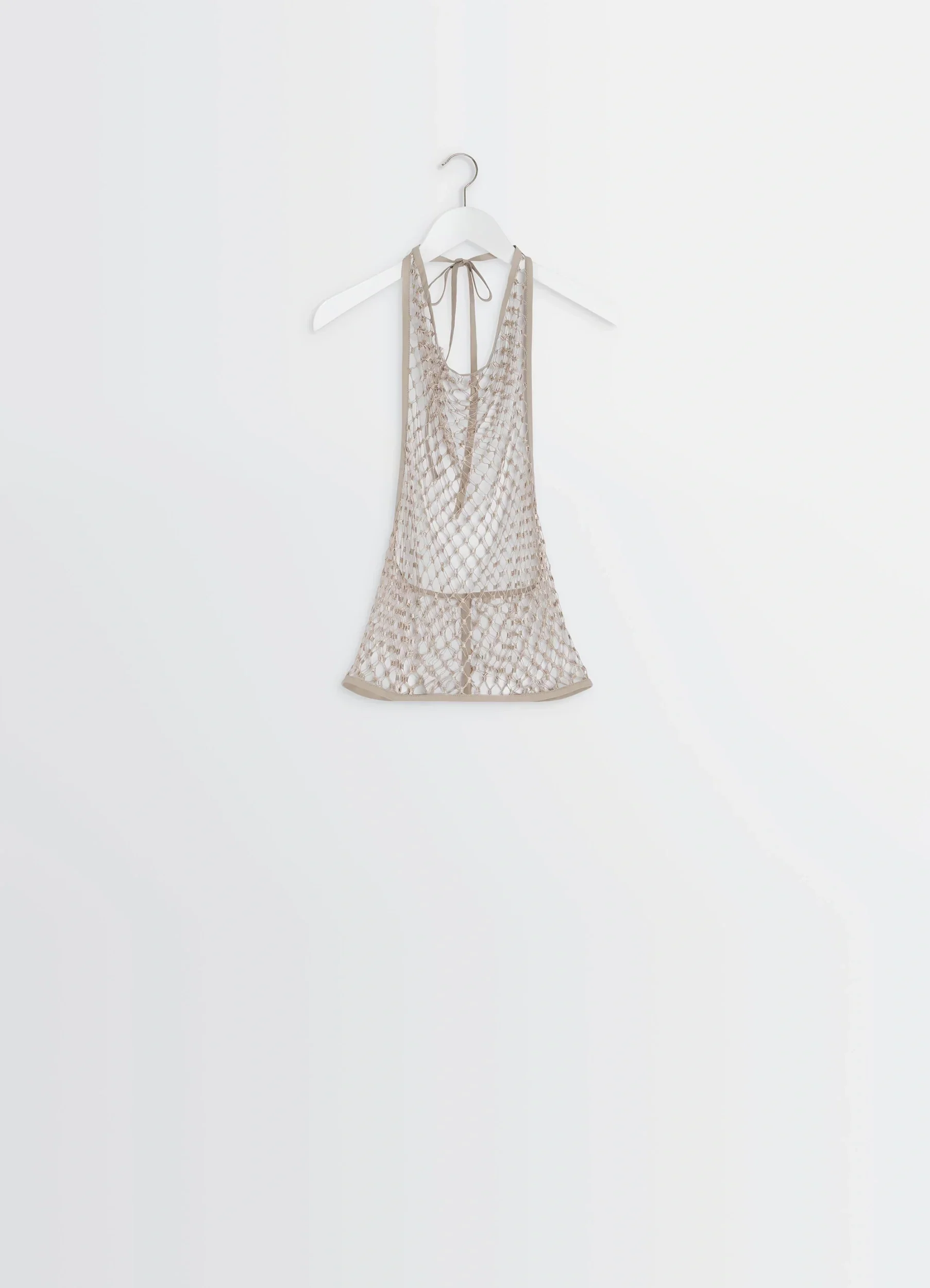 FISHNET HALTER TOP IN LACE VEIL - Image 4