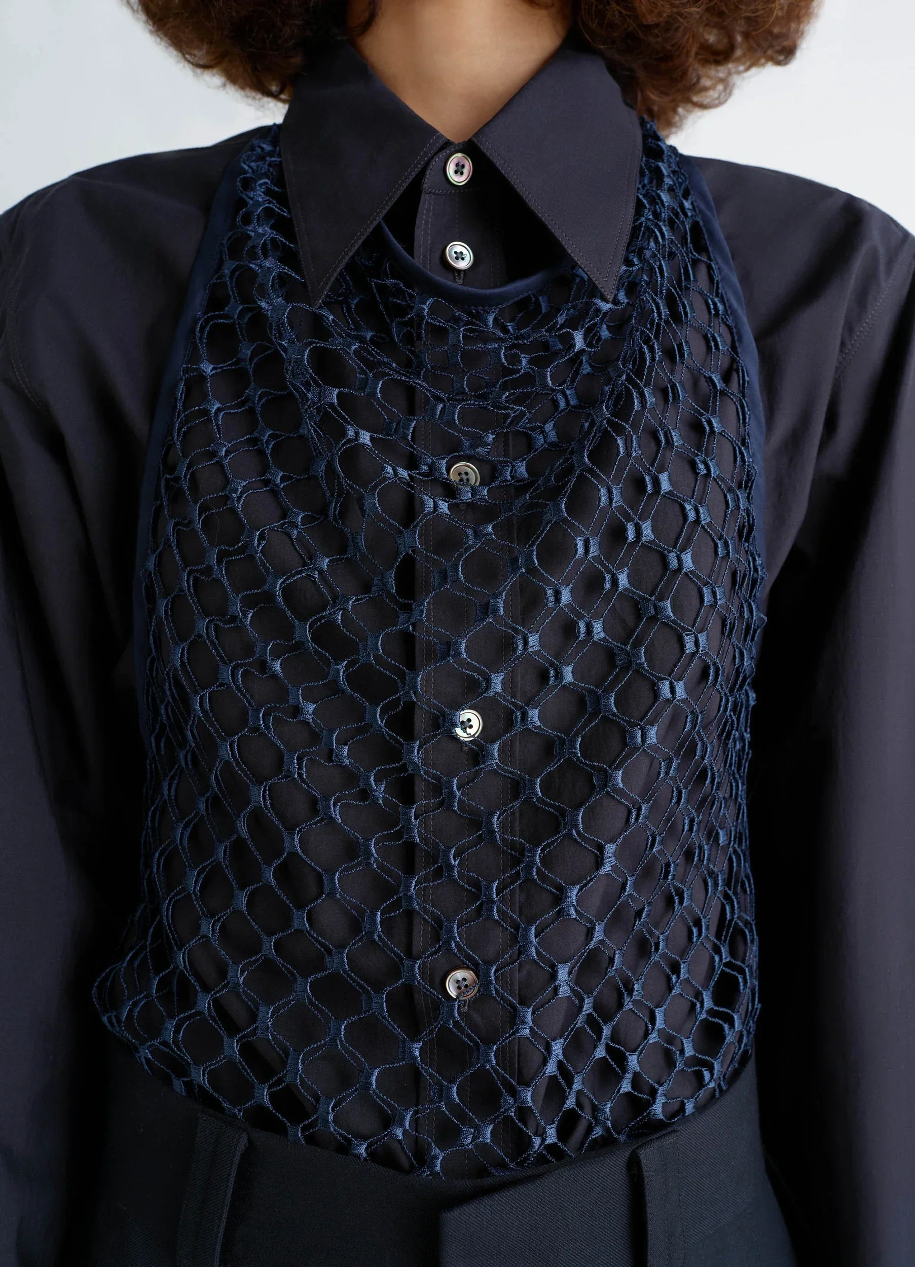 FISHNET HALTER TOP IN LACE VEIL - Image 3