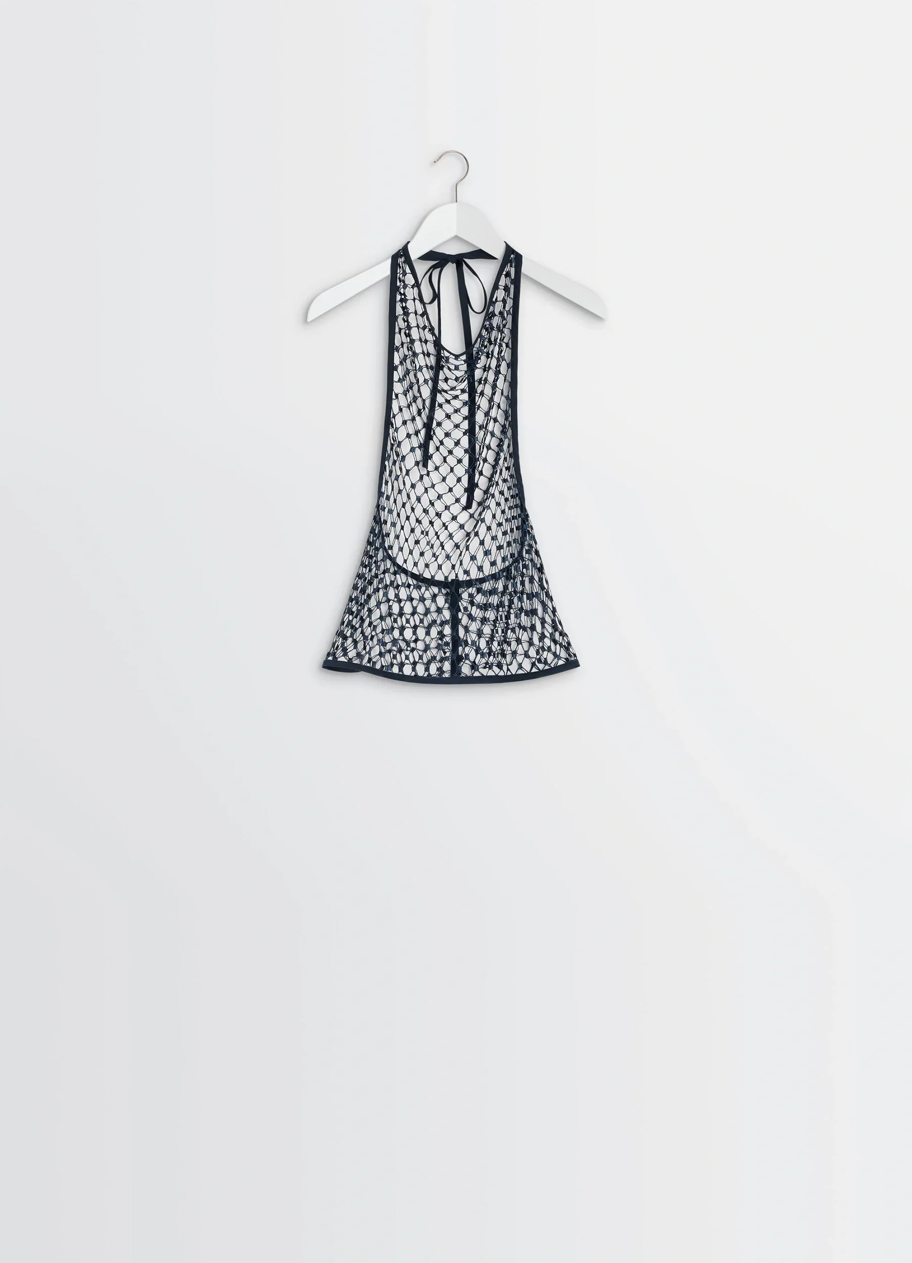 FISHNET HALTER TOP IN LACE VEIL - Image 5