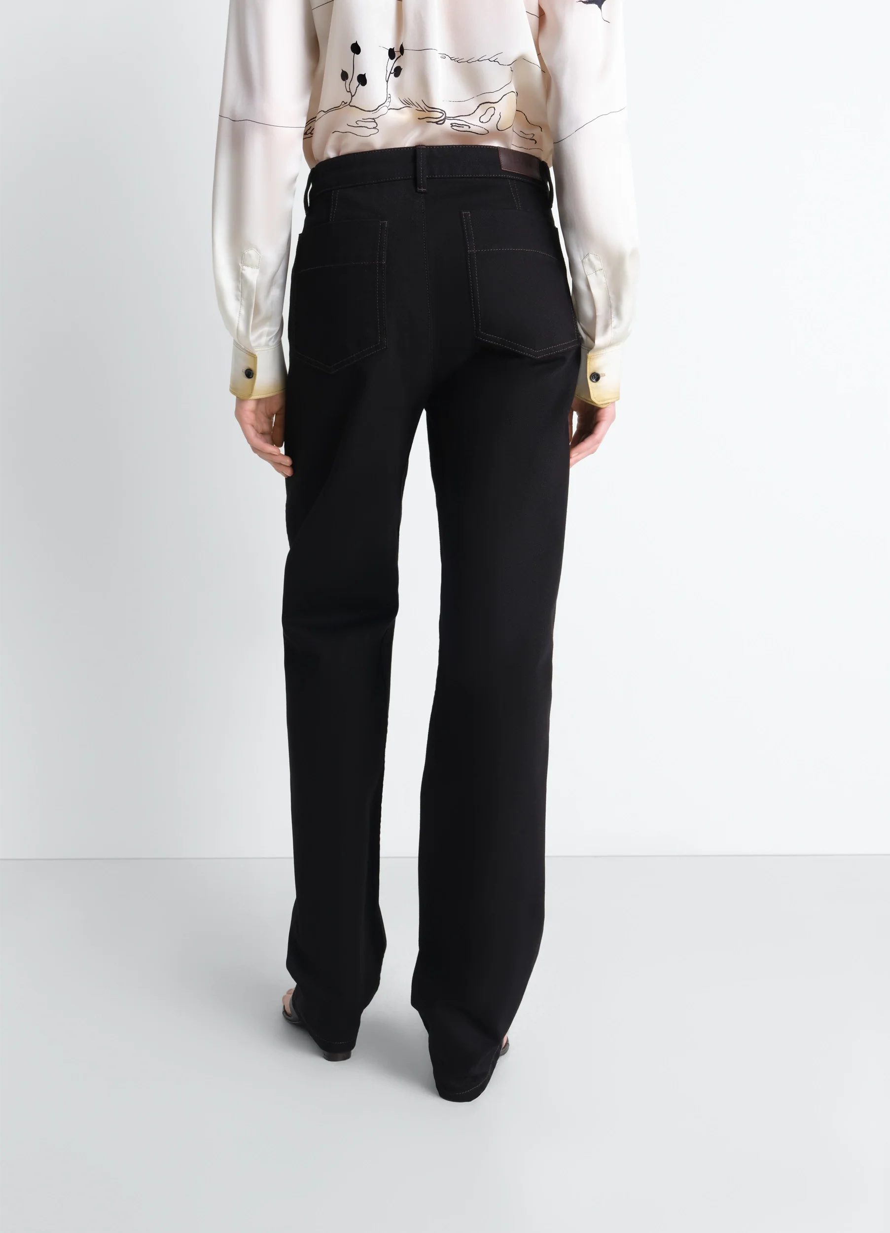 FIVE POCKETS TWISTED PANTS IN DENIM - Image 4