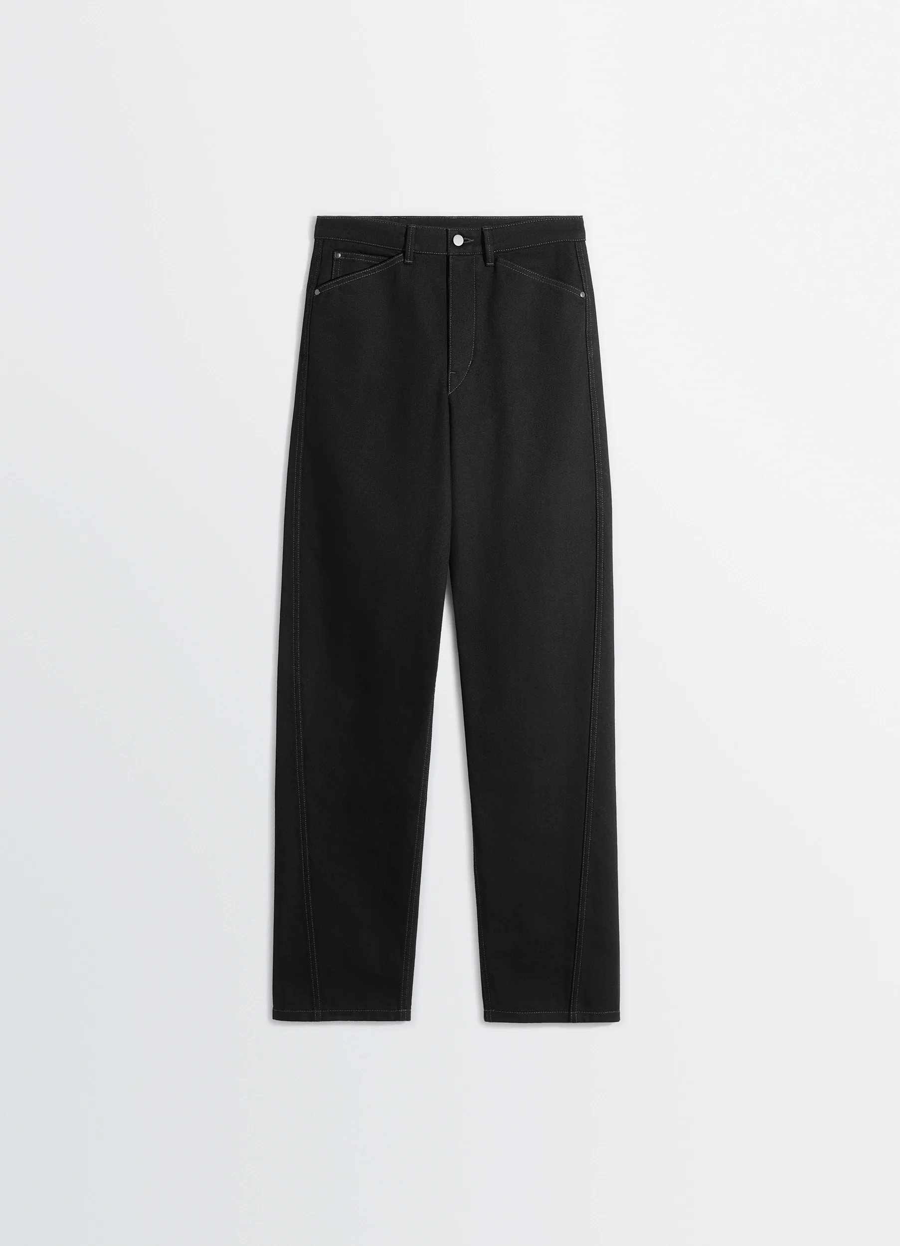 FIVE POCKETS TWISTED PANTS IN DENIM - Image 5
