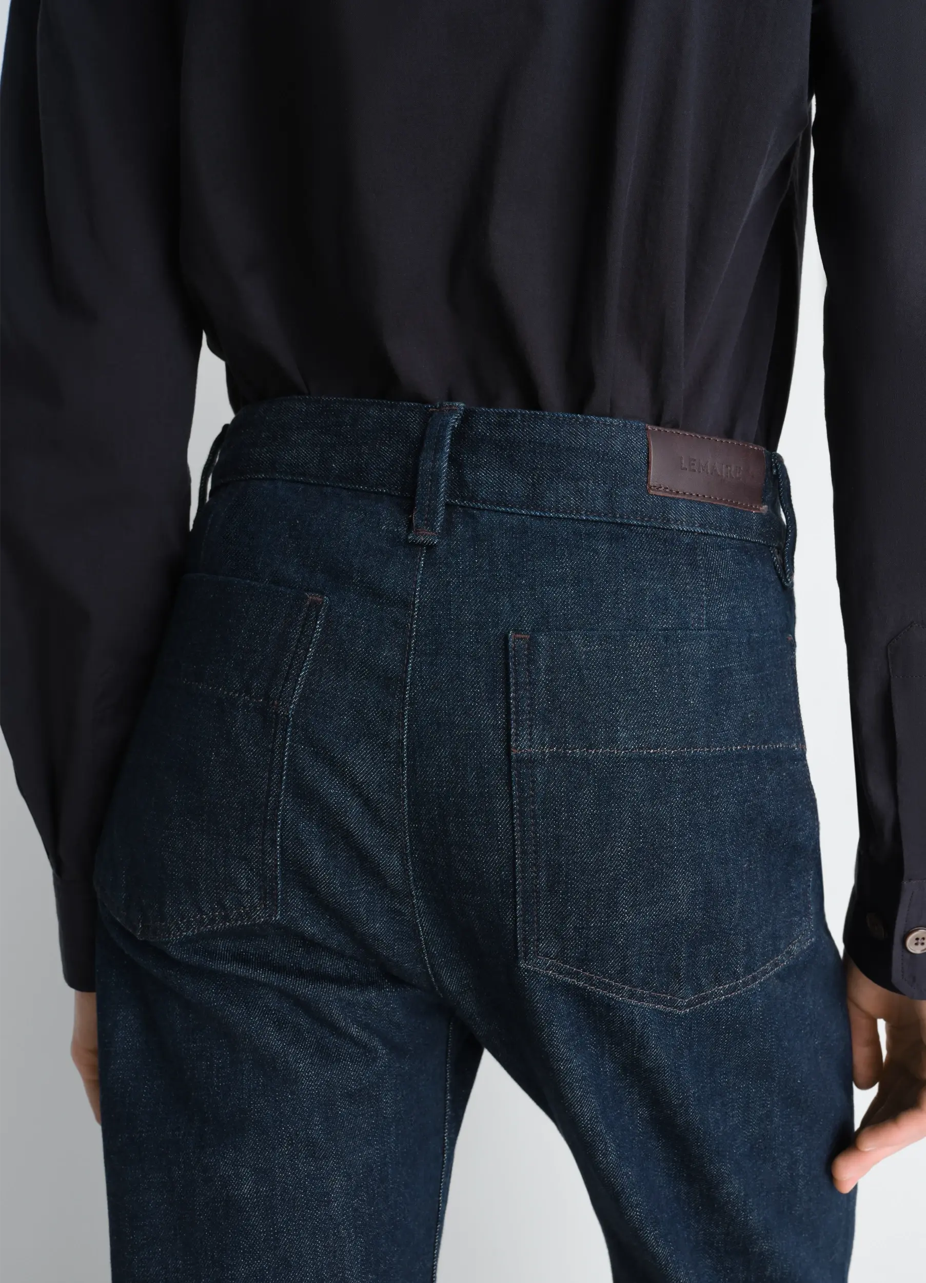 FIVE POCKETS TWISTED PANTS IN DENIM - Image 3