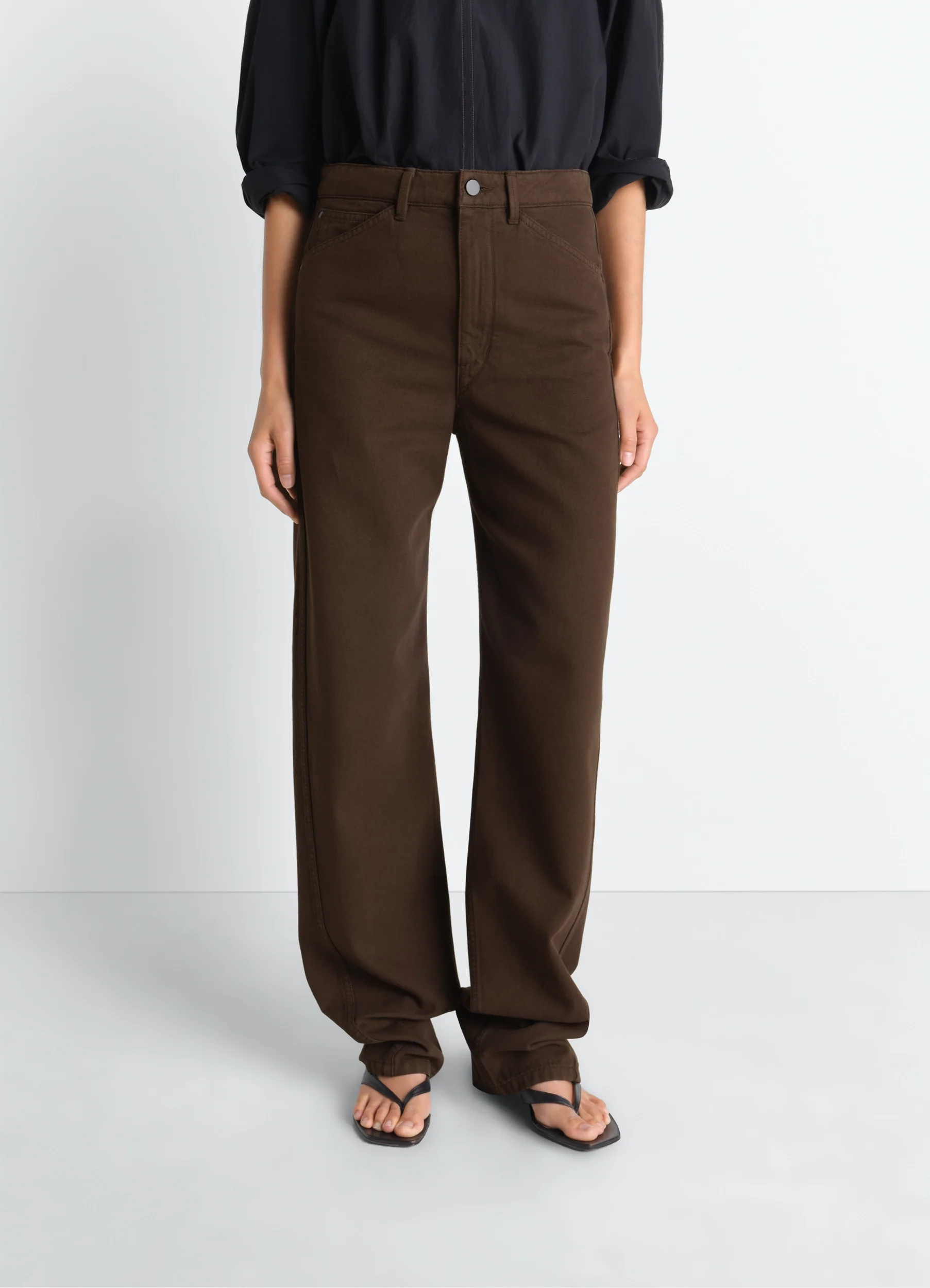 FIVE POCKETS TWISTED PANTS IN DYED HEAVY BROKEN TWILL - Image 2
