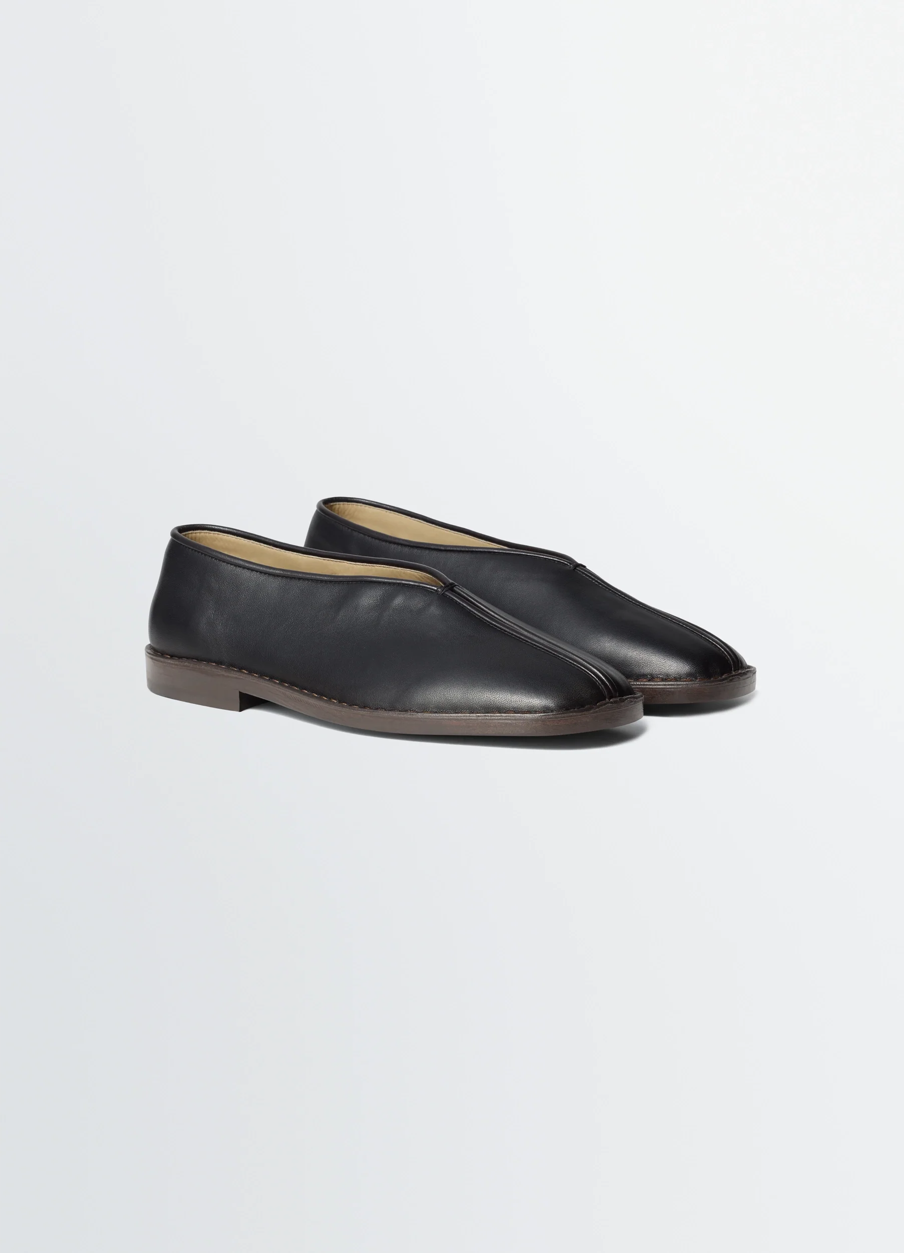 FLAT PIPED SLIPPERS IN LEATHER - Image 3