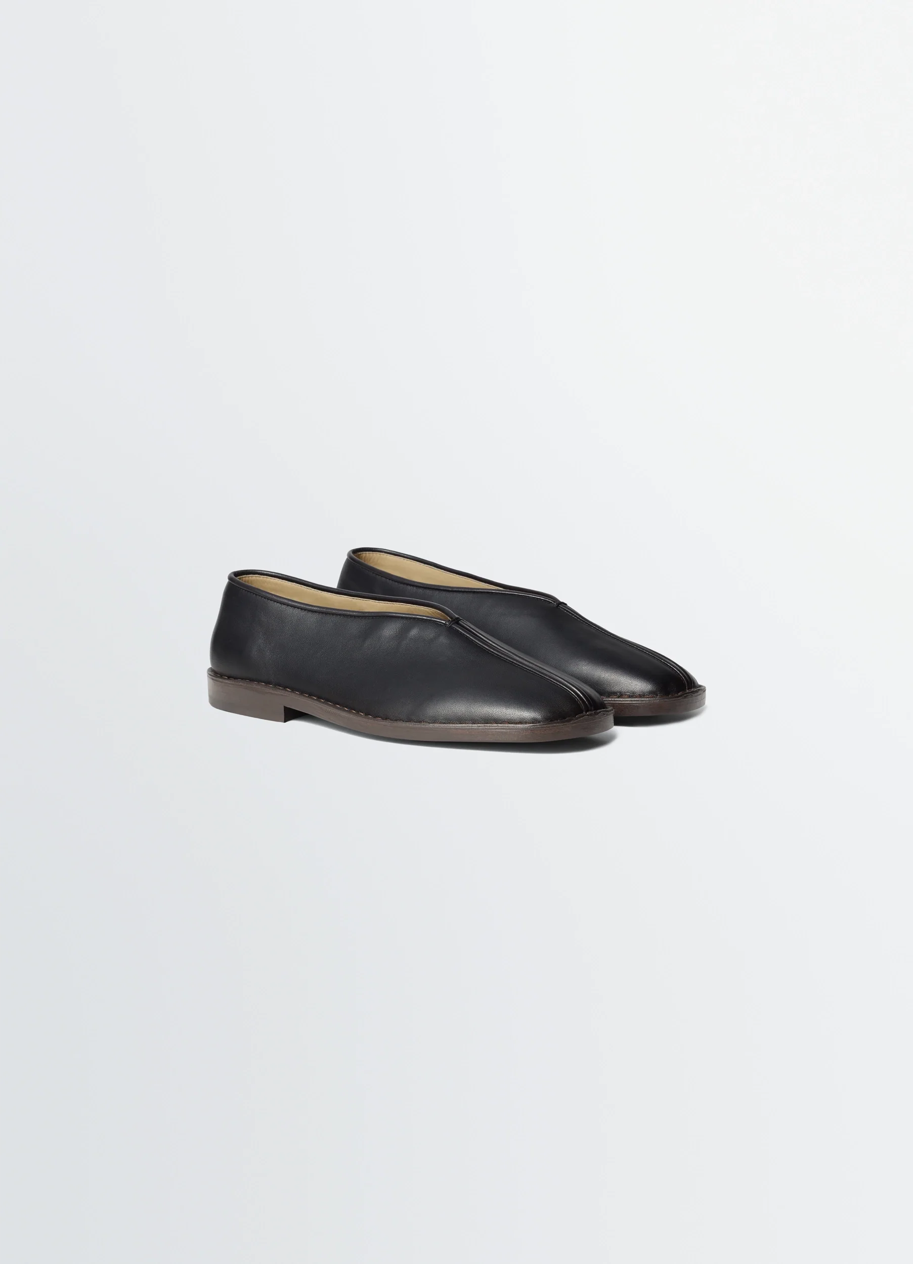 FLAT PIPED SLIPPERS IN LEATHER - Image 3