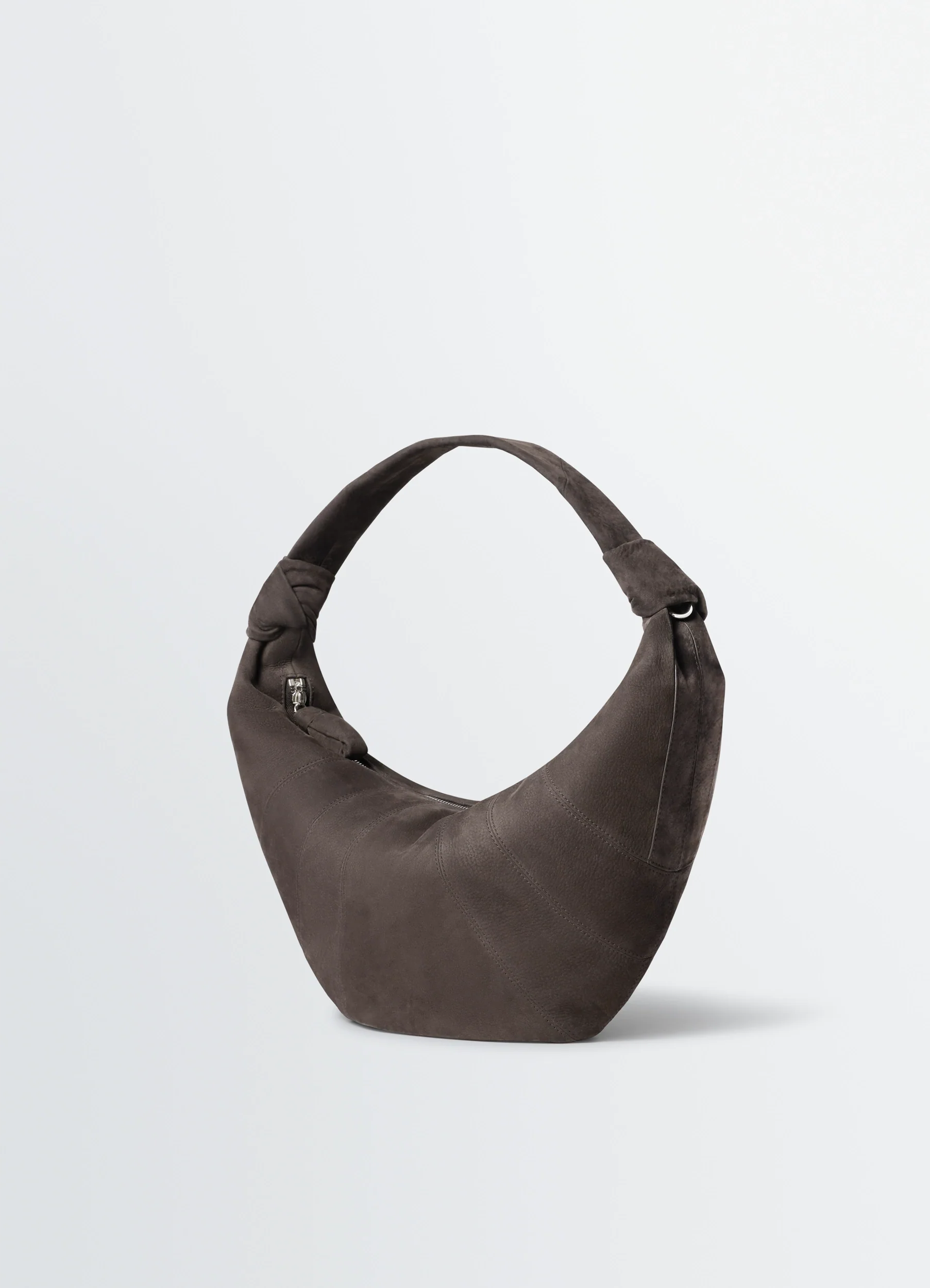 FORTUNE CROISSANT BAG IN ALPACA NUBUCK - Image 3