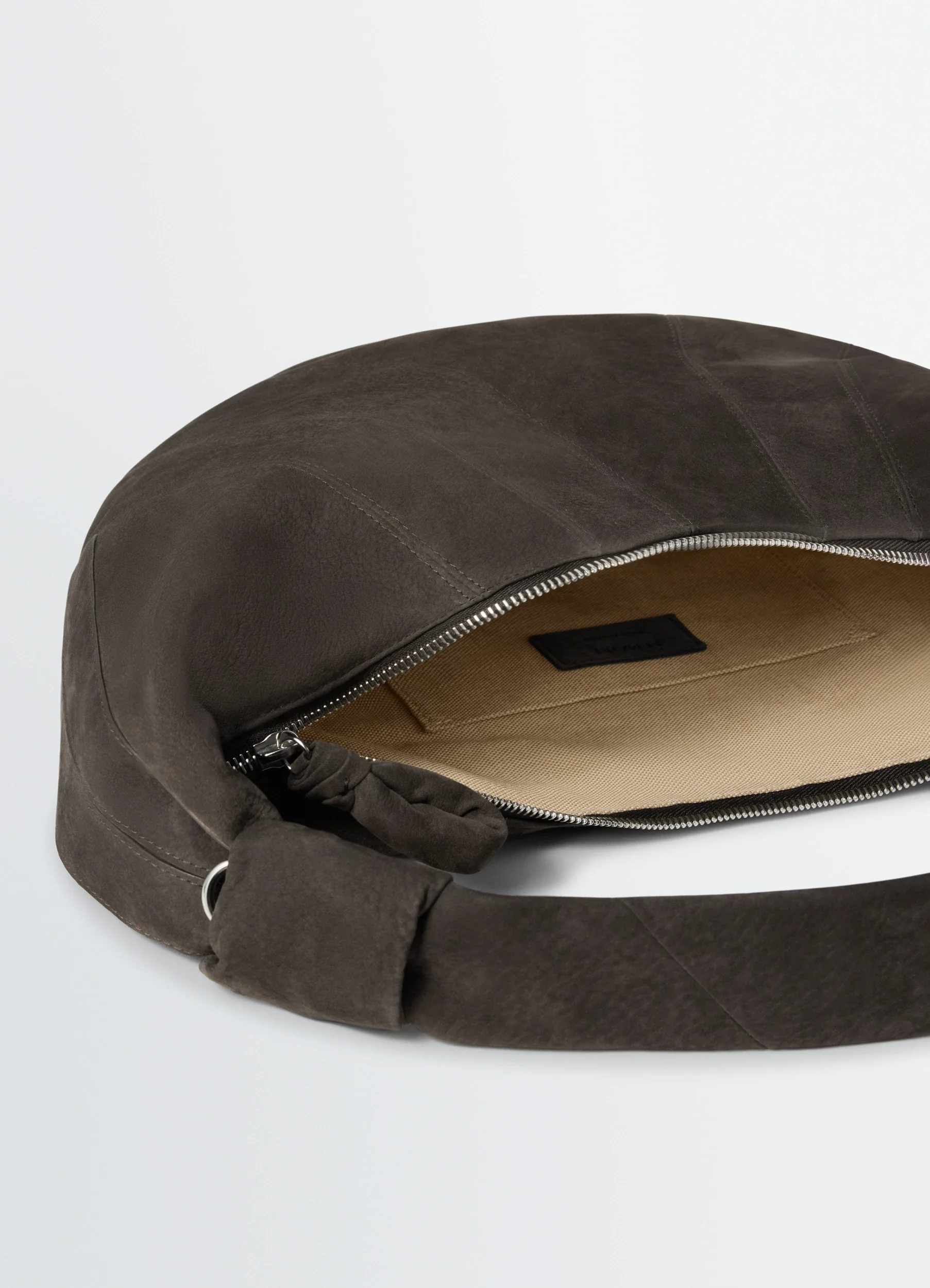 FORTUNE CROISSANT BAG IN ALPACA NUBUCK - Image 4