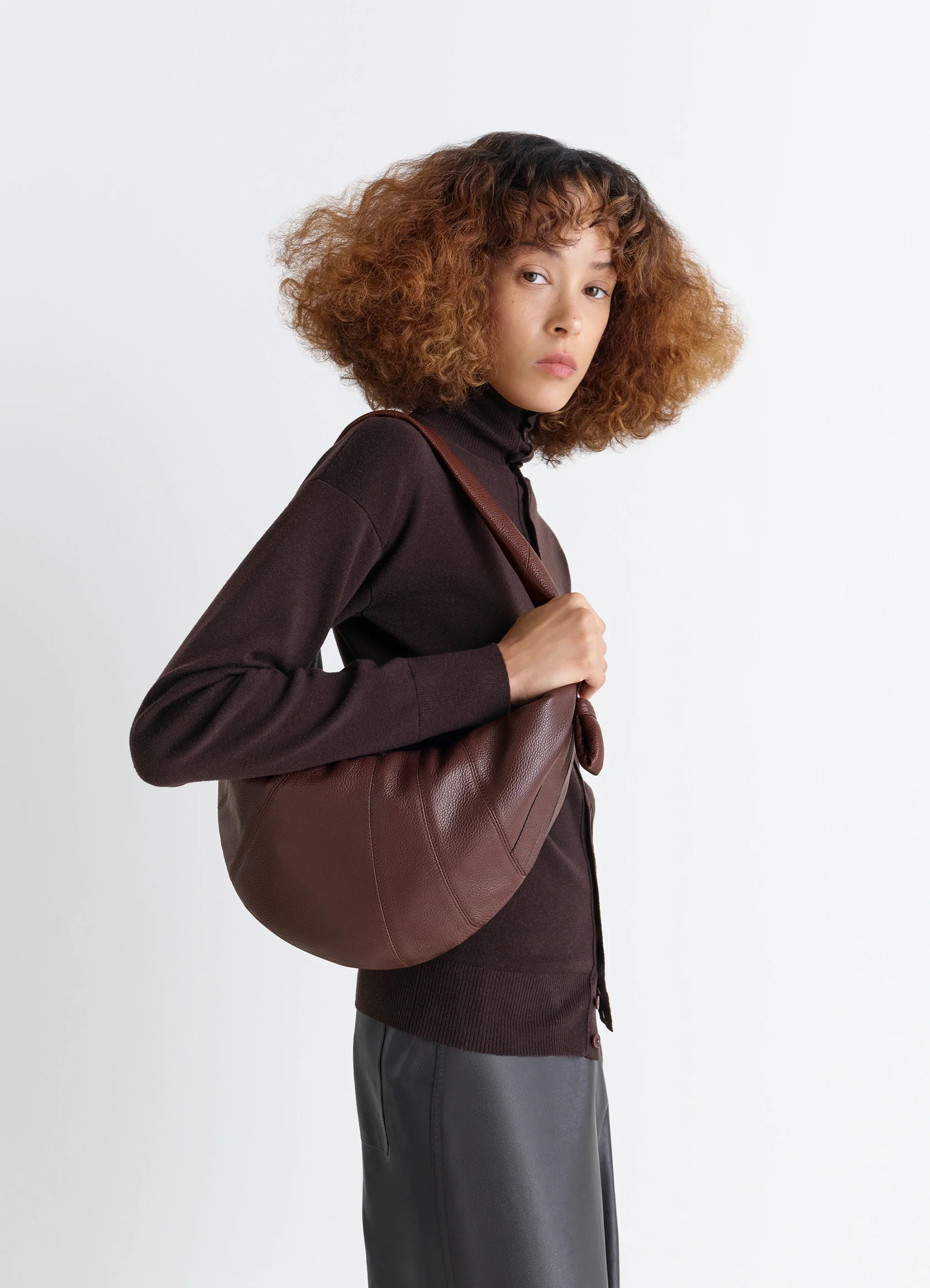 FORTUNE CROISSANT BAG IN LEATHER - Image 2