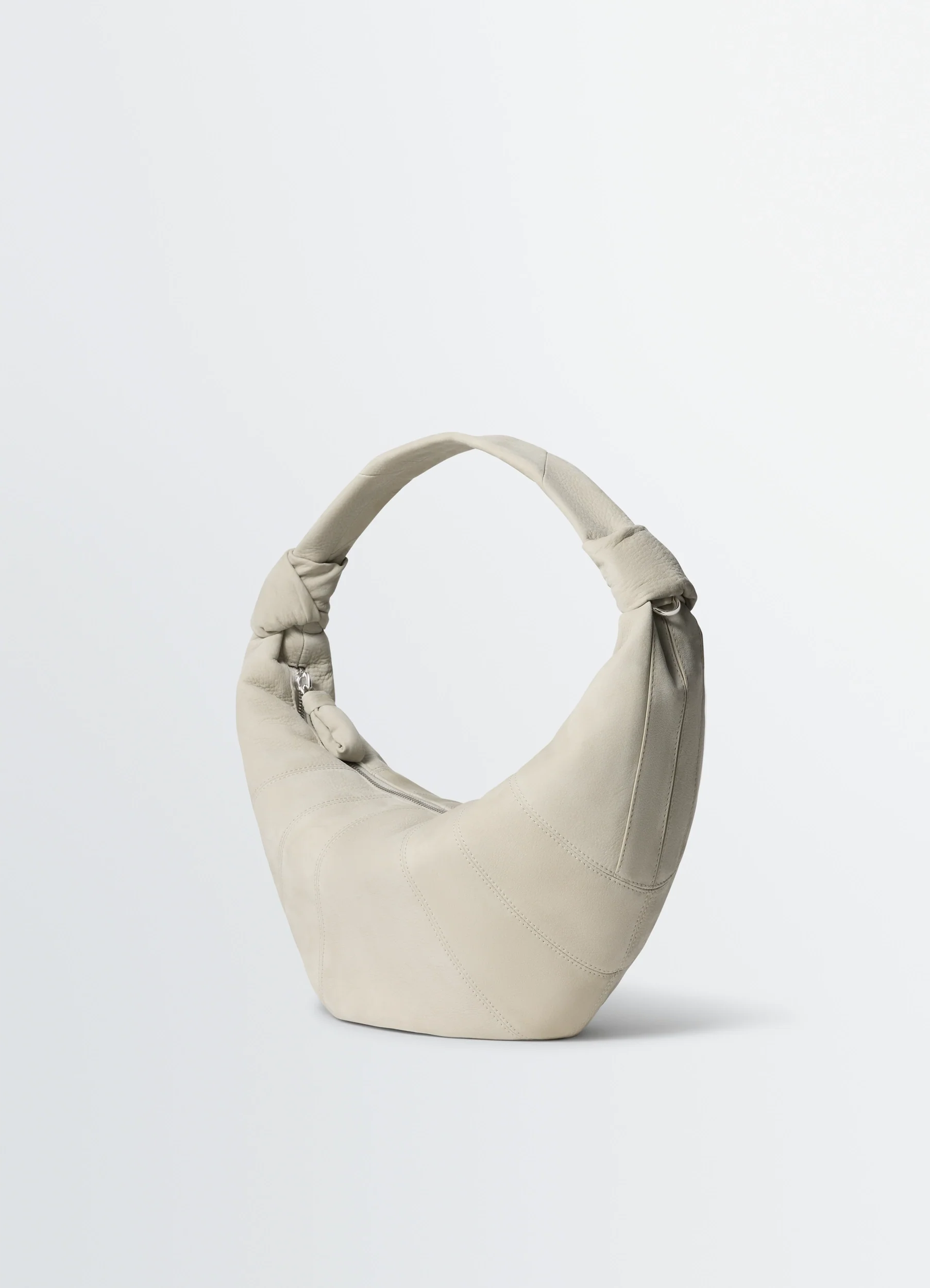 FORTUNE CROISSANT BAG IN ALPACA NUBUCK - Image 3