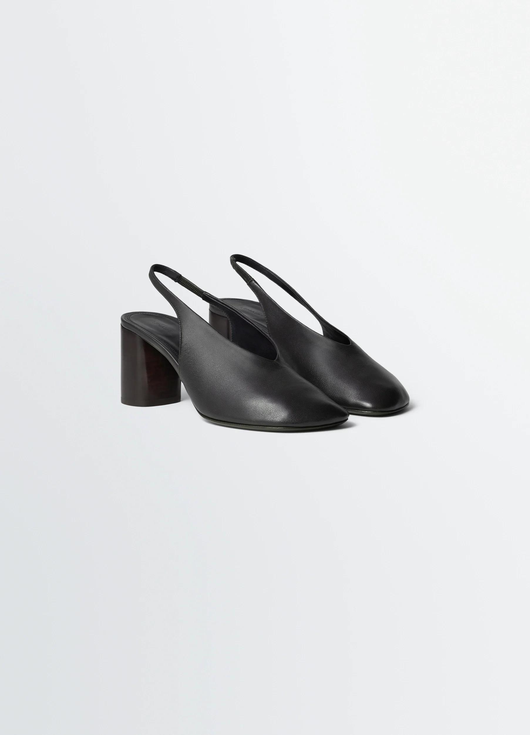 GLOVE SLINGBACK PUMPS 80 MM HEEL IN LEATHER - Image 3