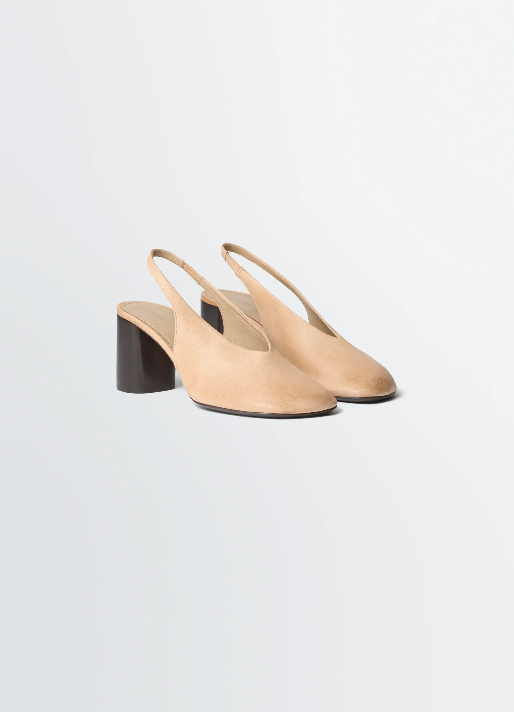GLOVE SLINGBACK PUMPS 80 MM HEEL IN LEATHER - Image 3
