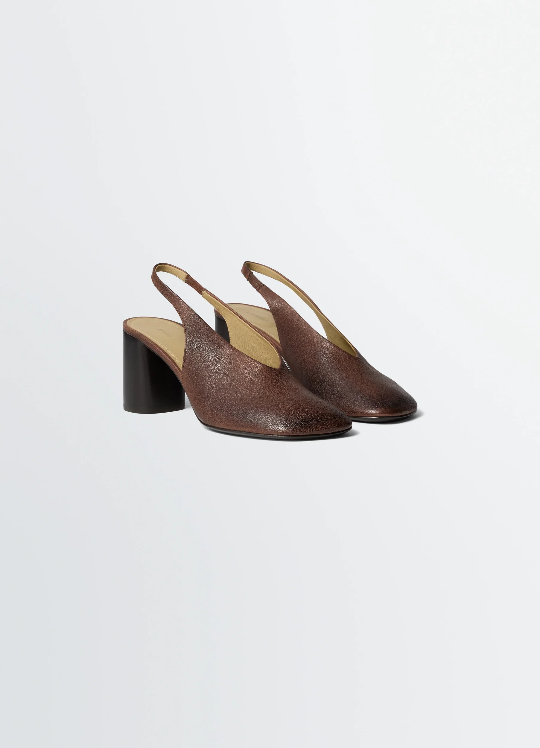 GLOVE SLINGBACK PUMPS 80 MM HEEL IN LEATHER - Image 3