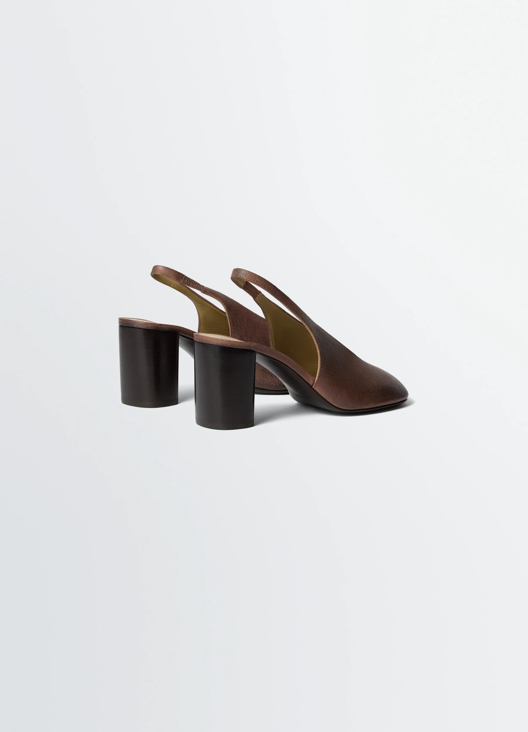 GLOVE SLINGBACK PUMPS 80 MM HEEL IN LEATHER - Image 4